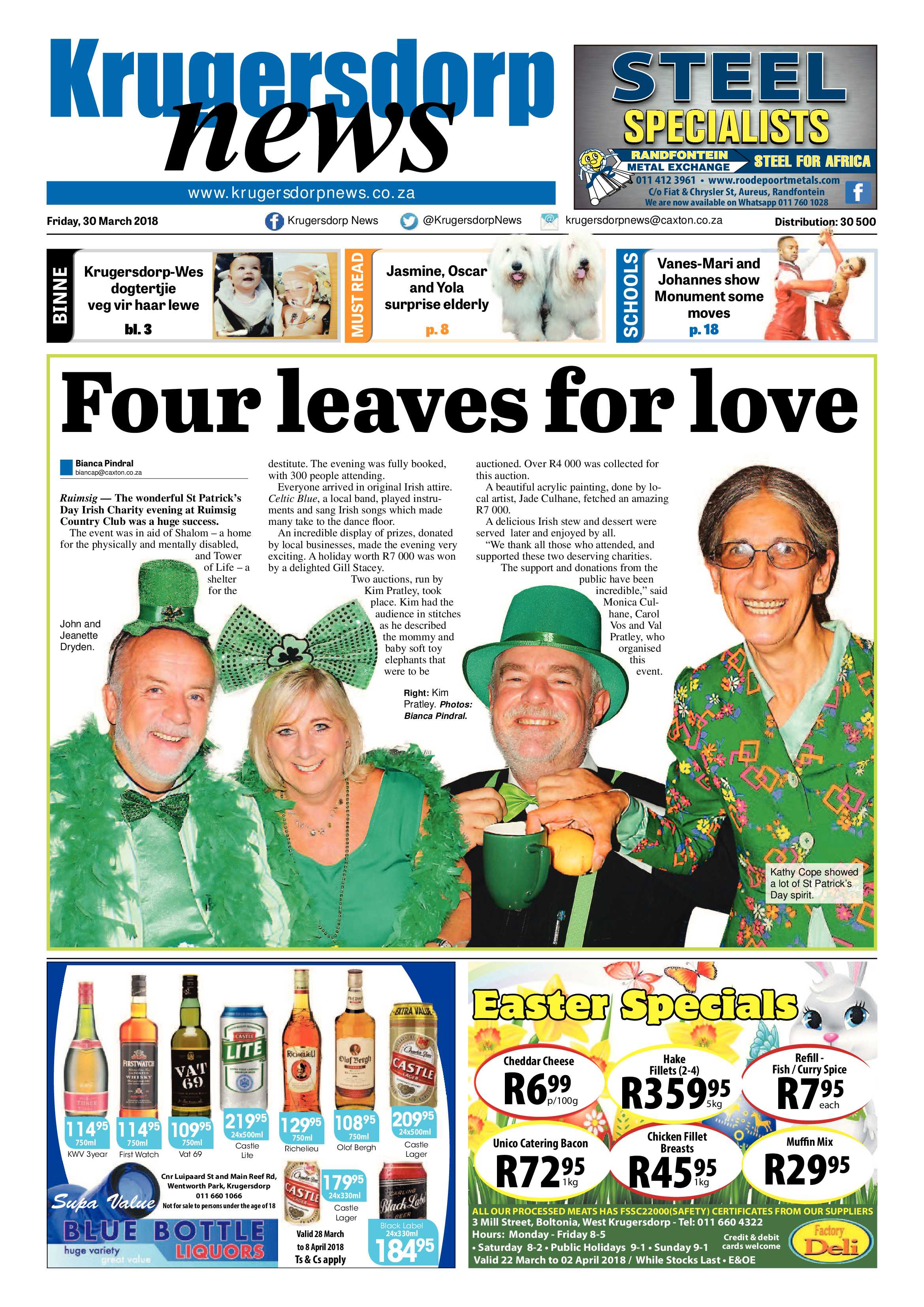 Krugersdorp News 30 March 2018 page 1