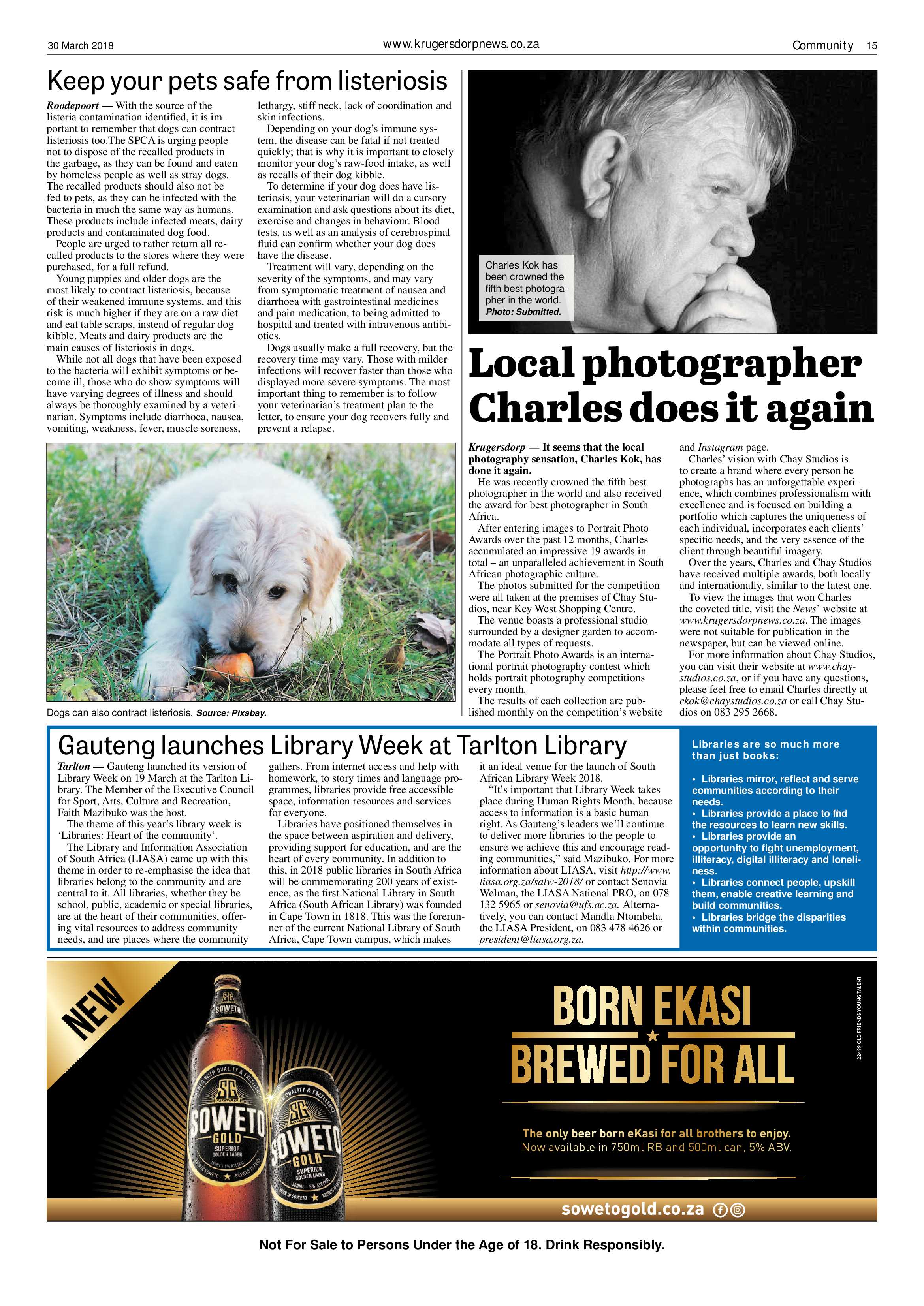 Krugersdorp News 30 March 2018 page 15