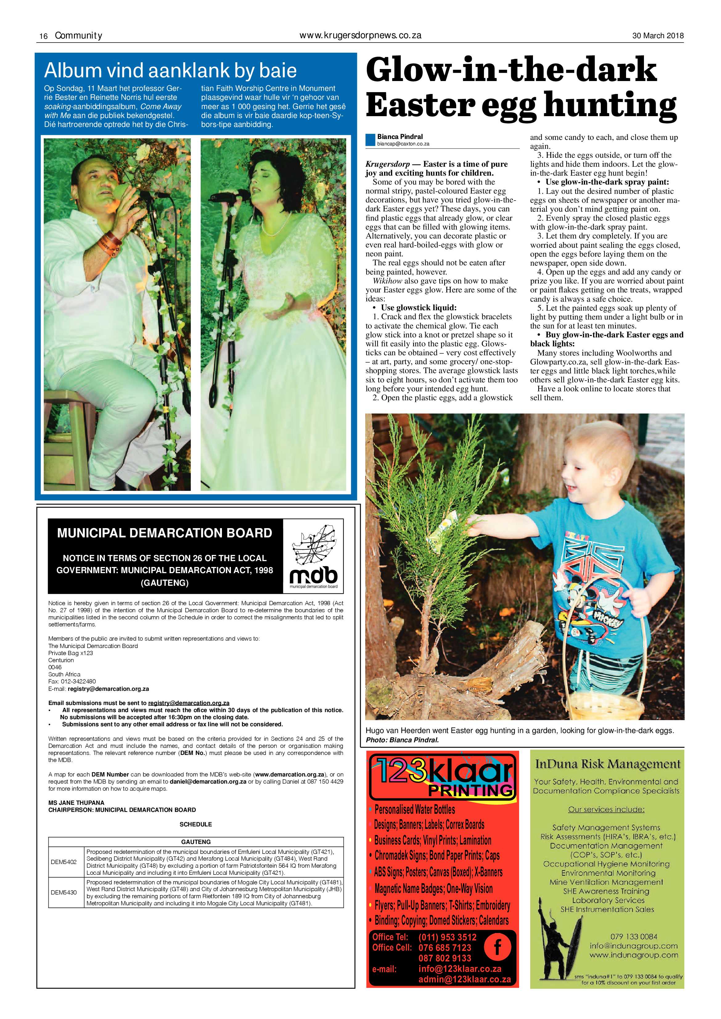 Krugersdorp News 30 March 2018 page 16