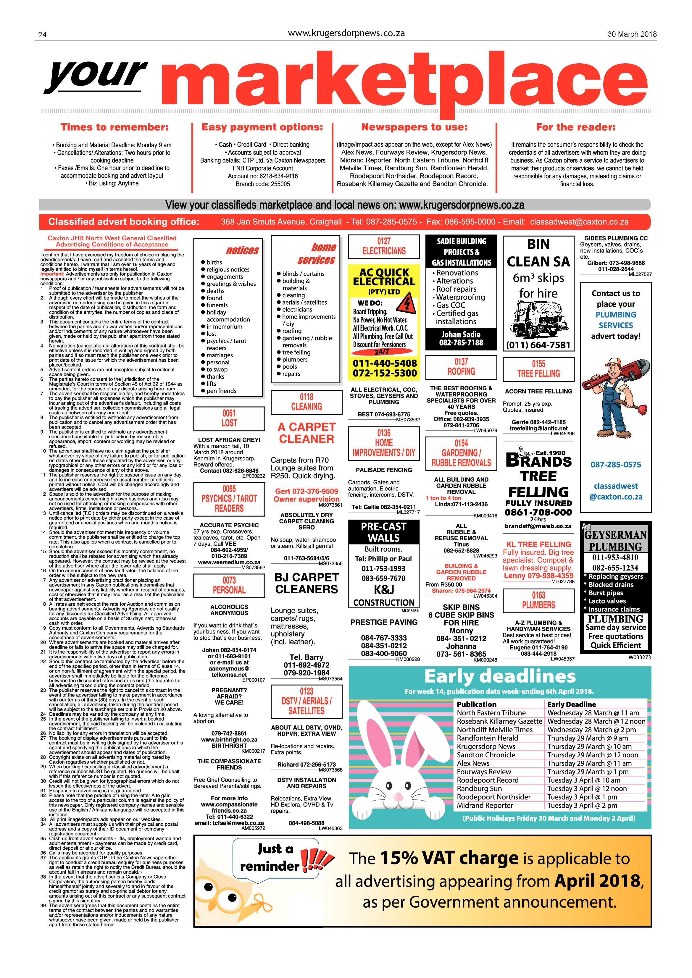 Krugersdorp News 30 March 2018 page 24