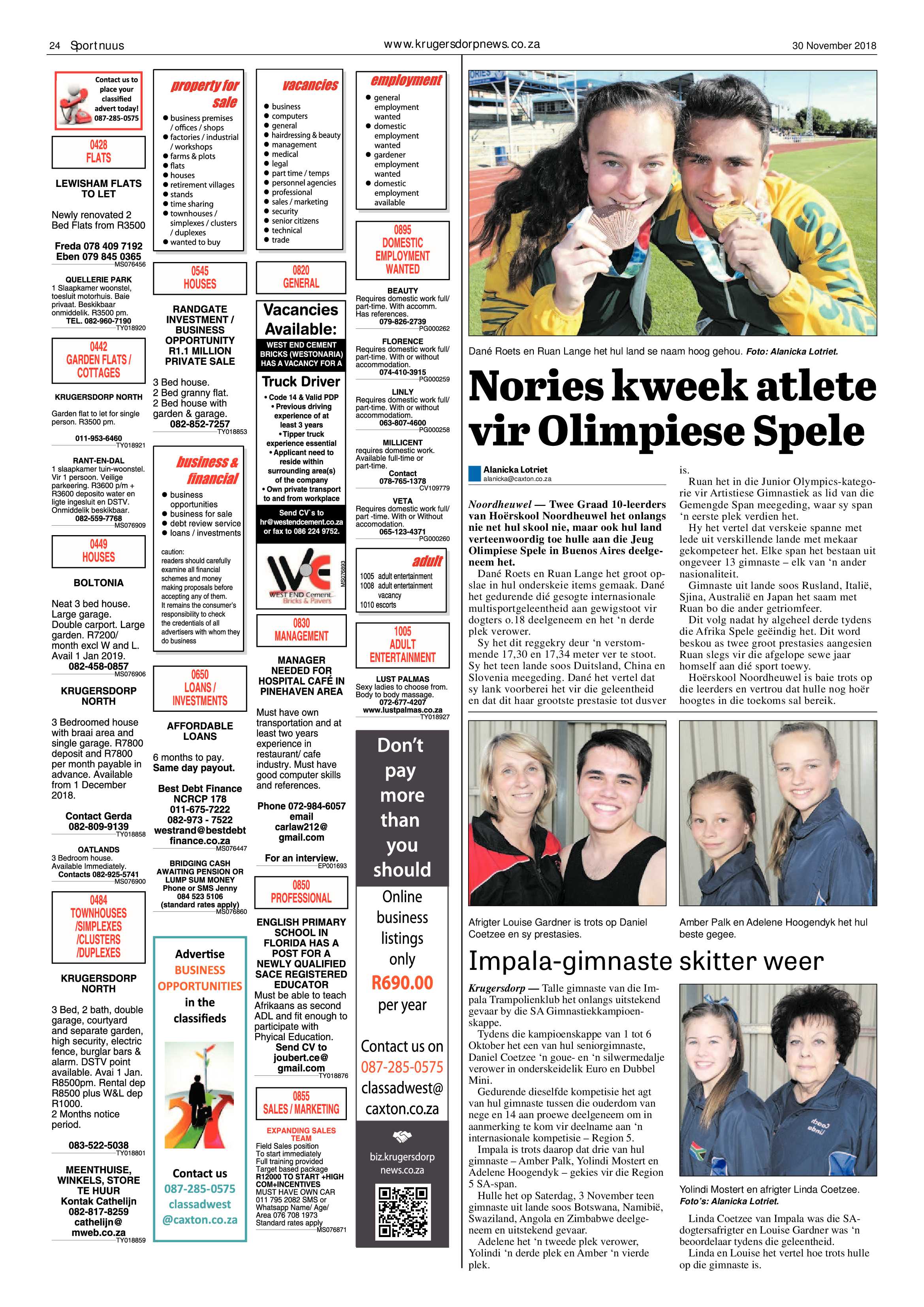 Krugersdorp News 30 November 2018 page 24