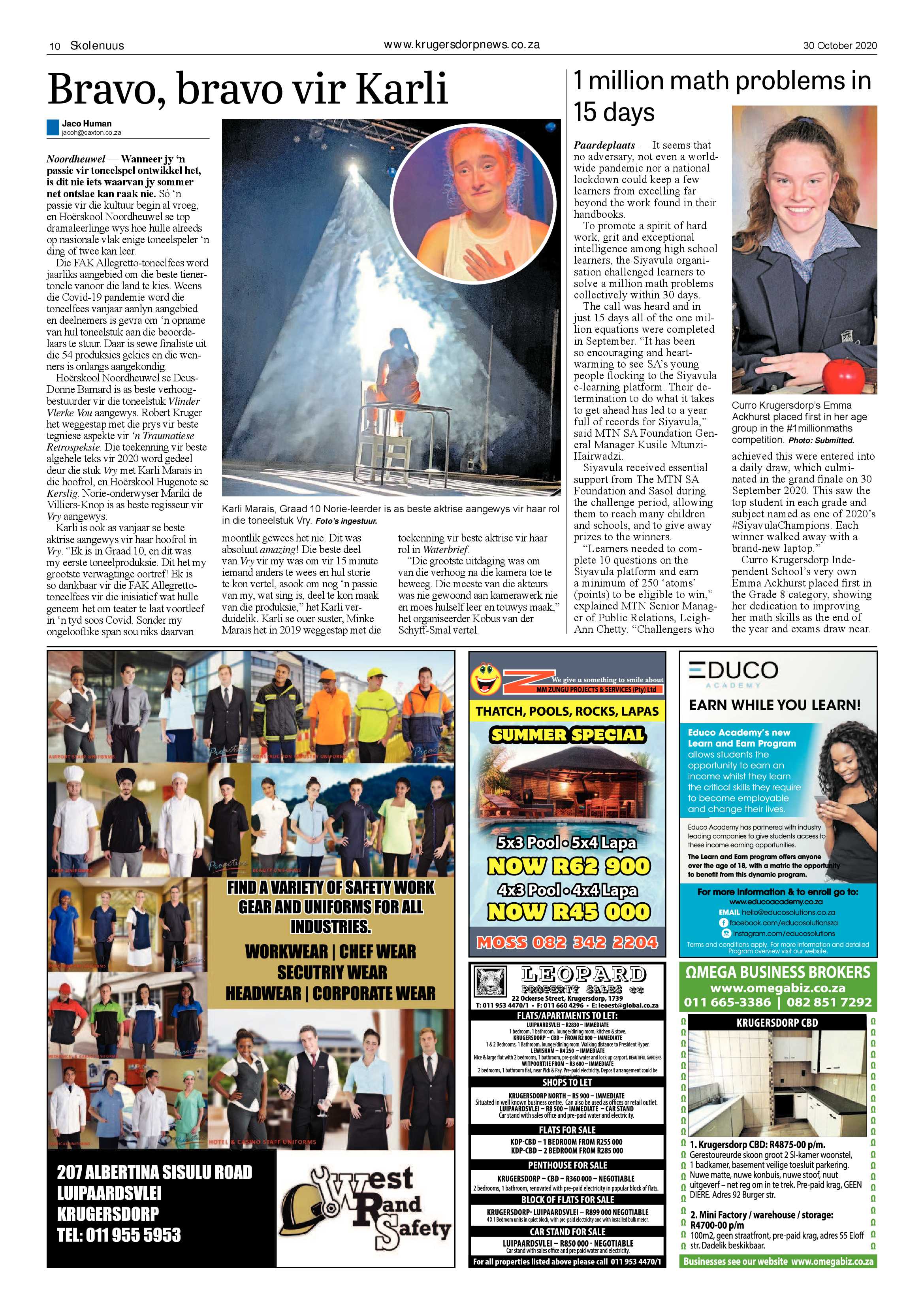 Krugersdorp News 30 October 2020 page 10