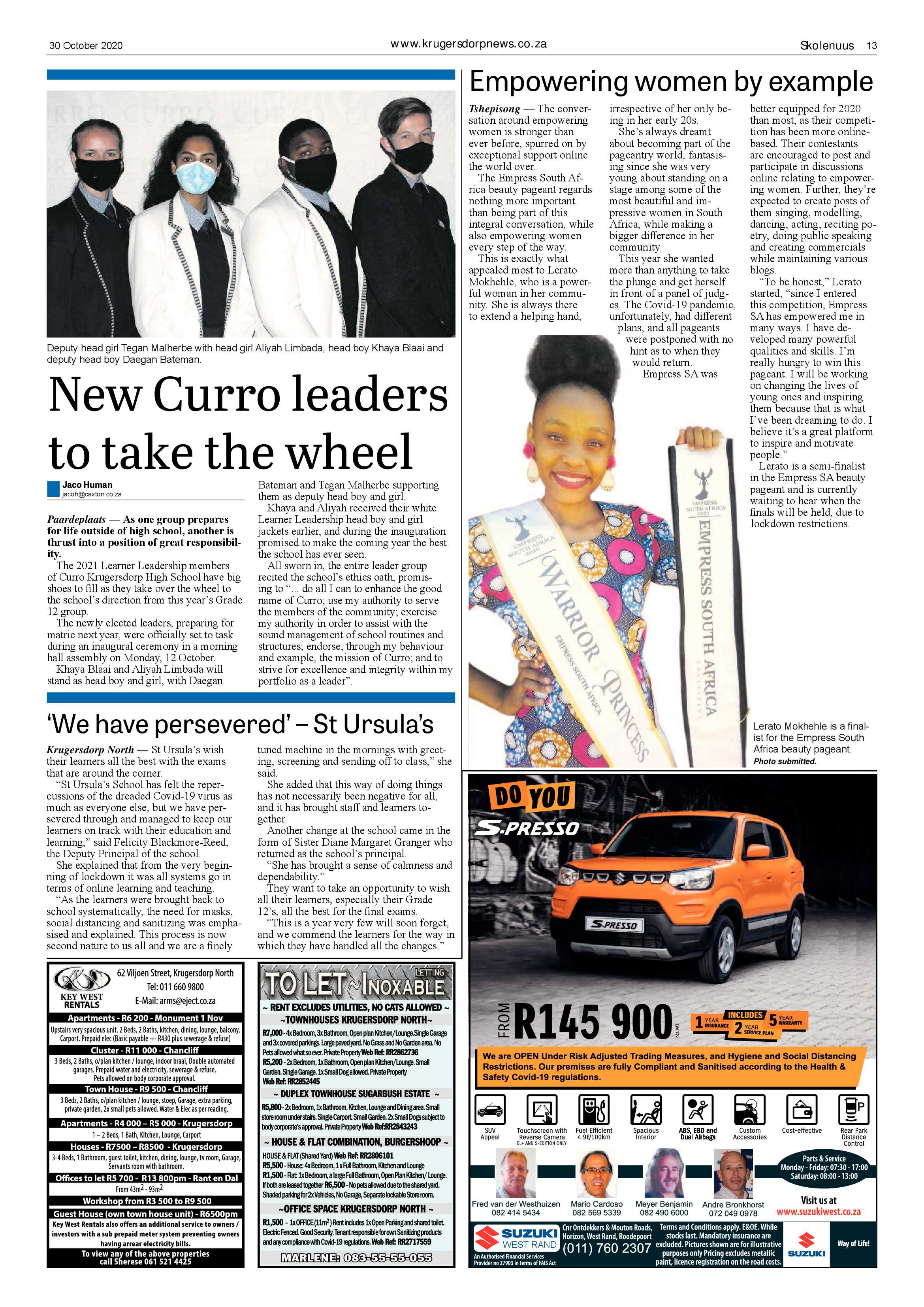 Krugersdorp News 30 October 2020 page 13