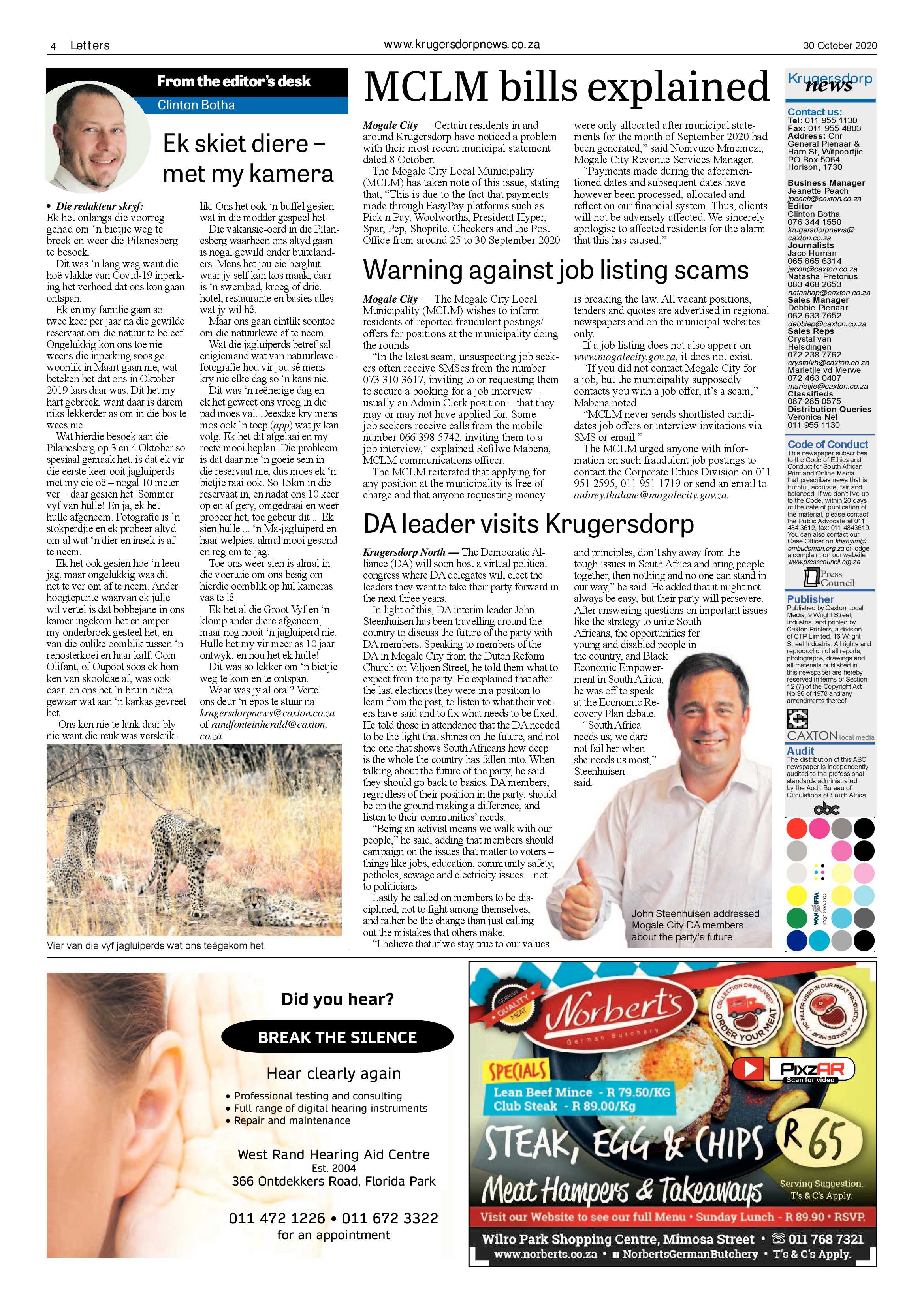 Krugersdorp News 30 October 2020 page 4