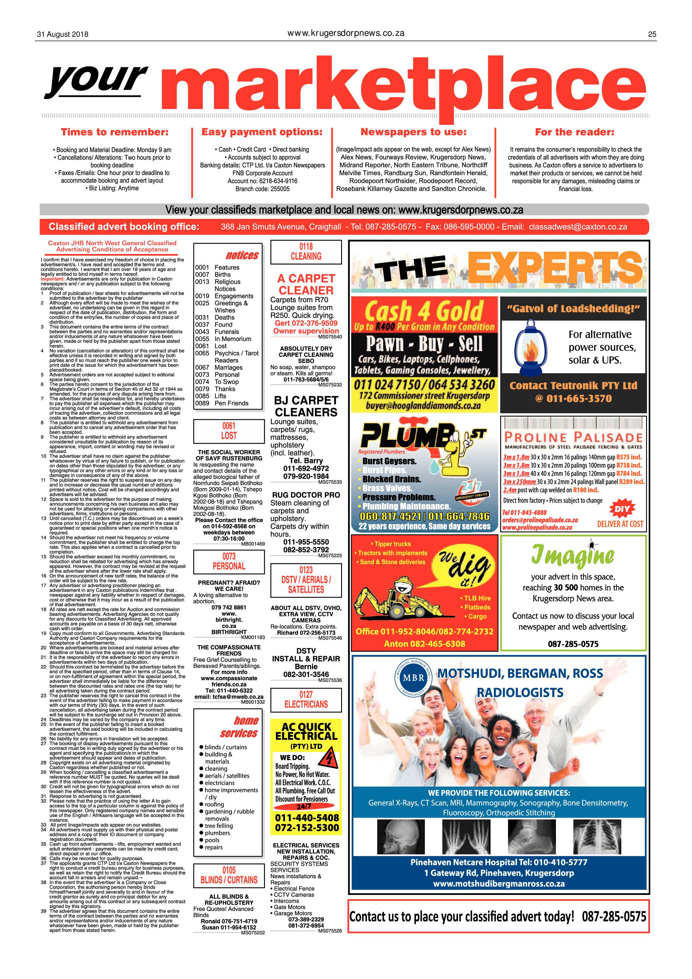 Krugersdorp News 31 August 2018 page 25