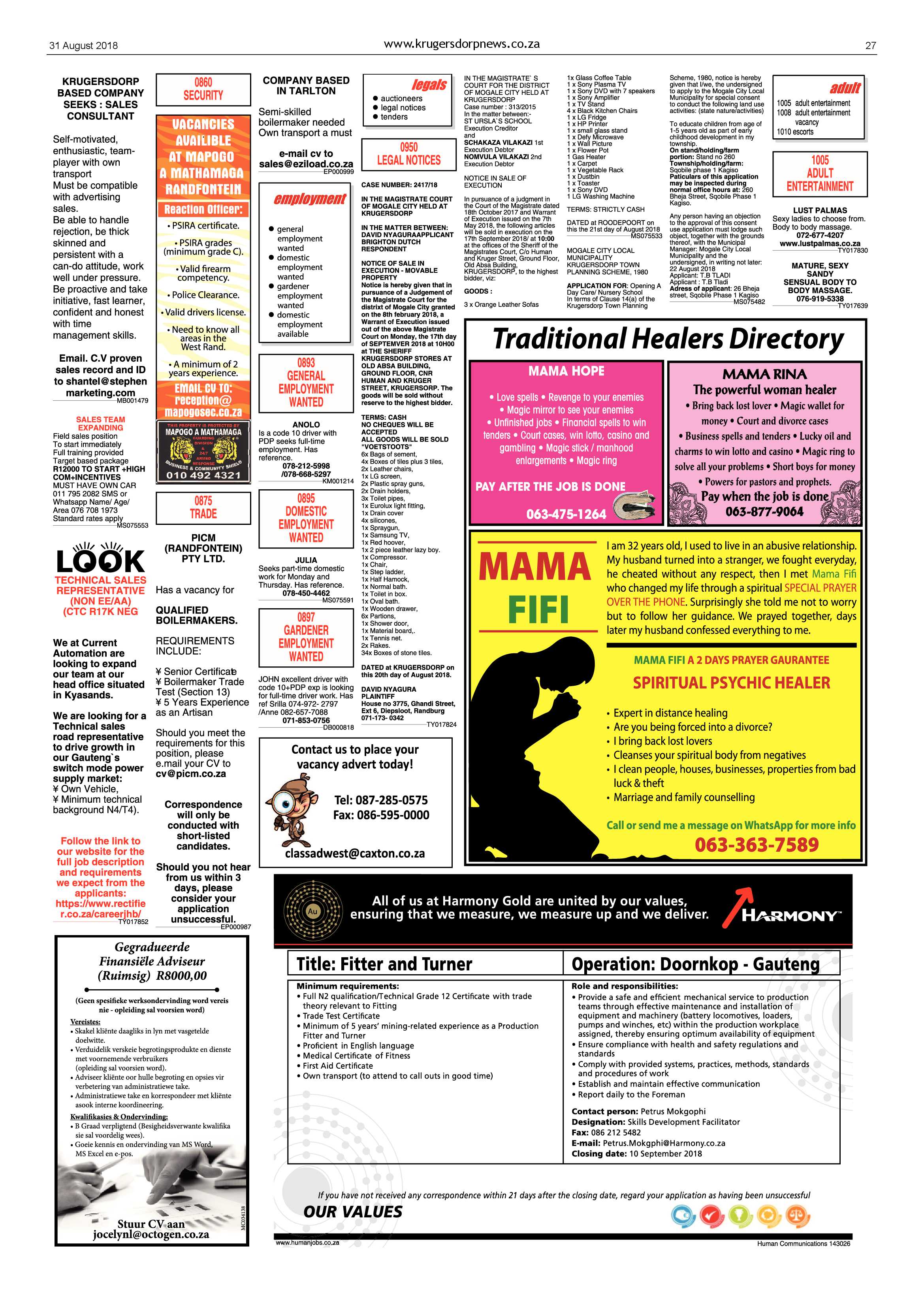 Krugersdorp News 31 August 2018 page 27