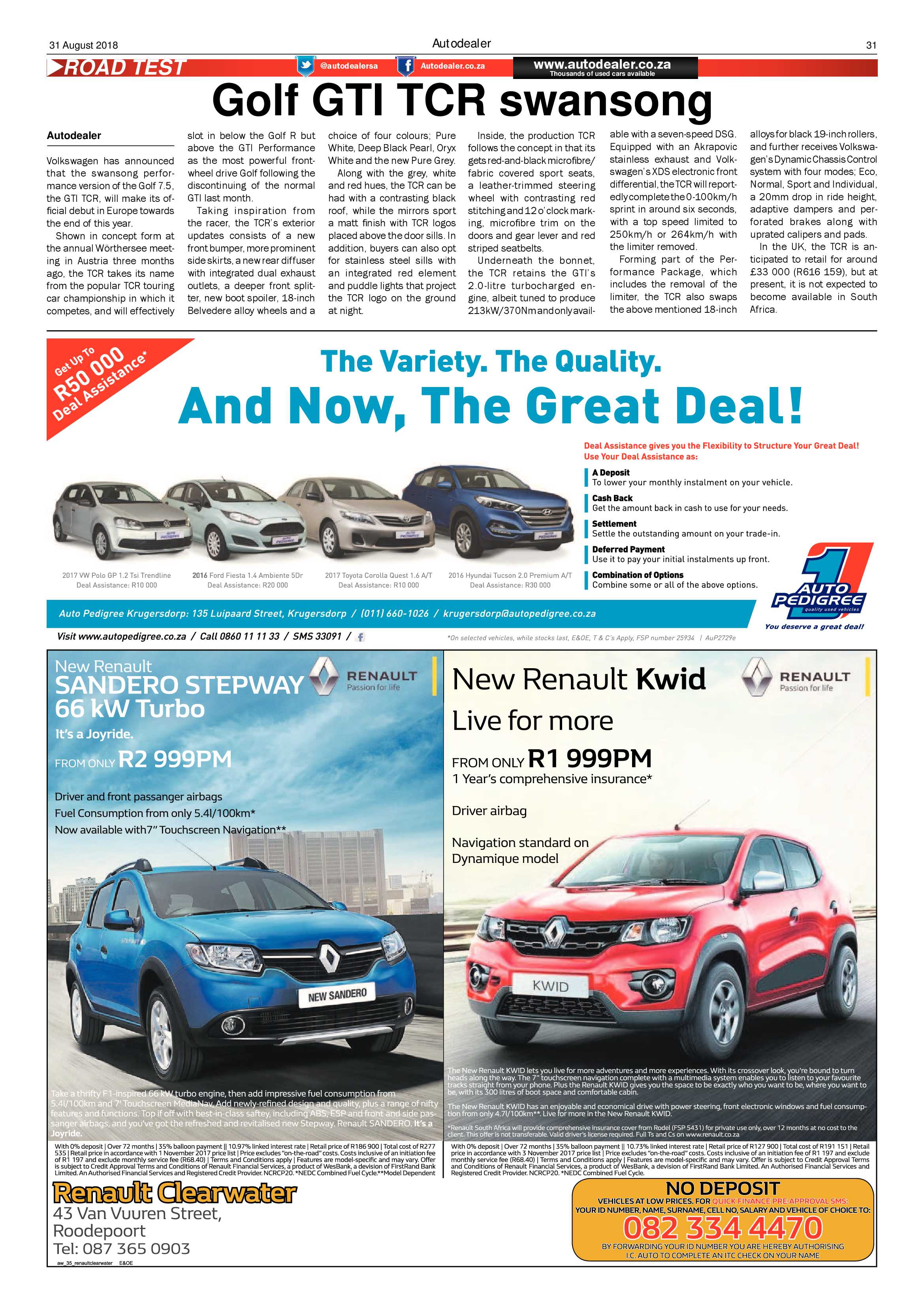 Krugersdorp News 31 August 2018 page 31