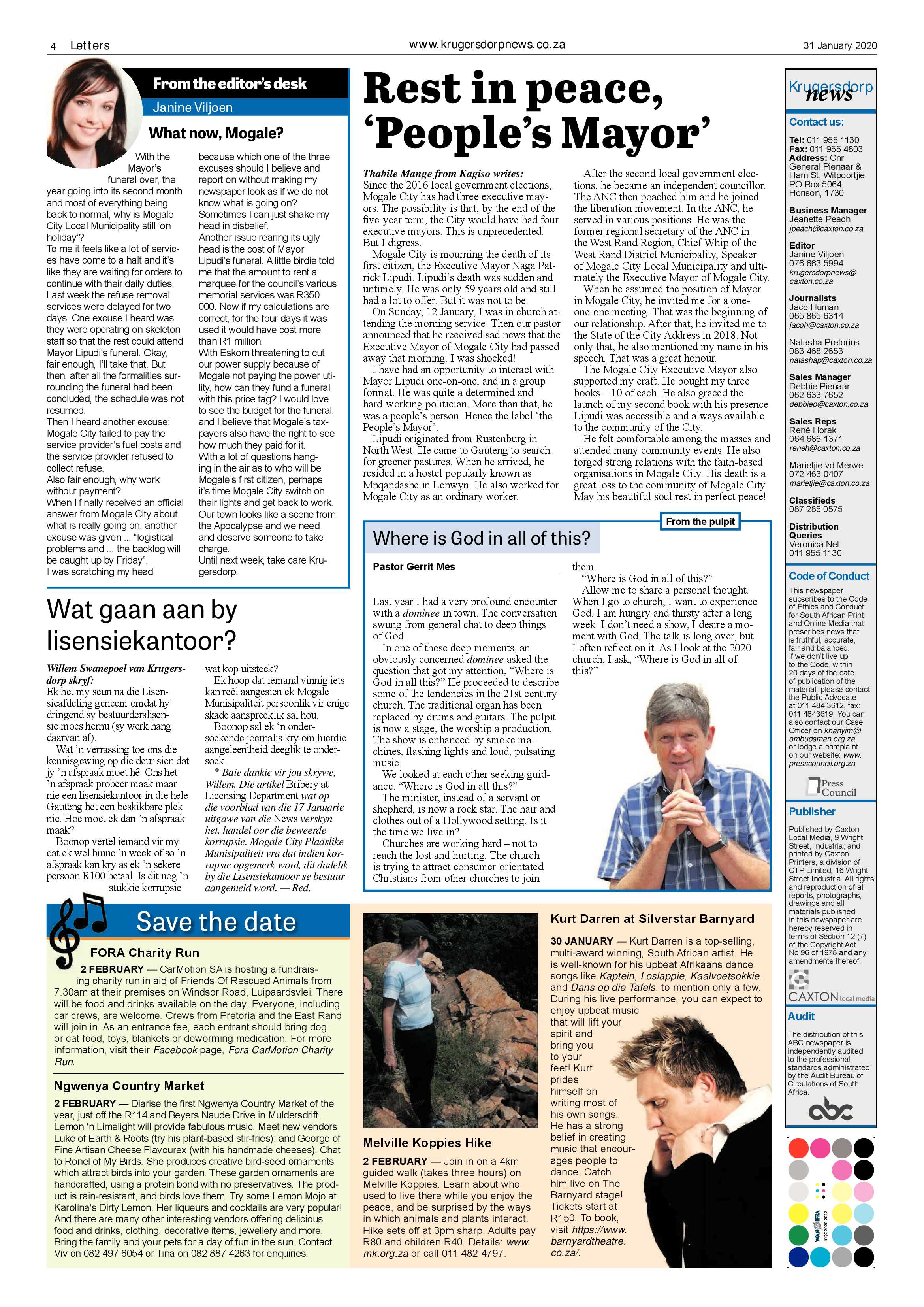 Krugersdorp News 31 January 2020 page 4