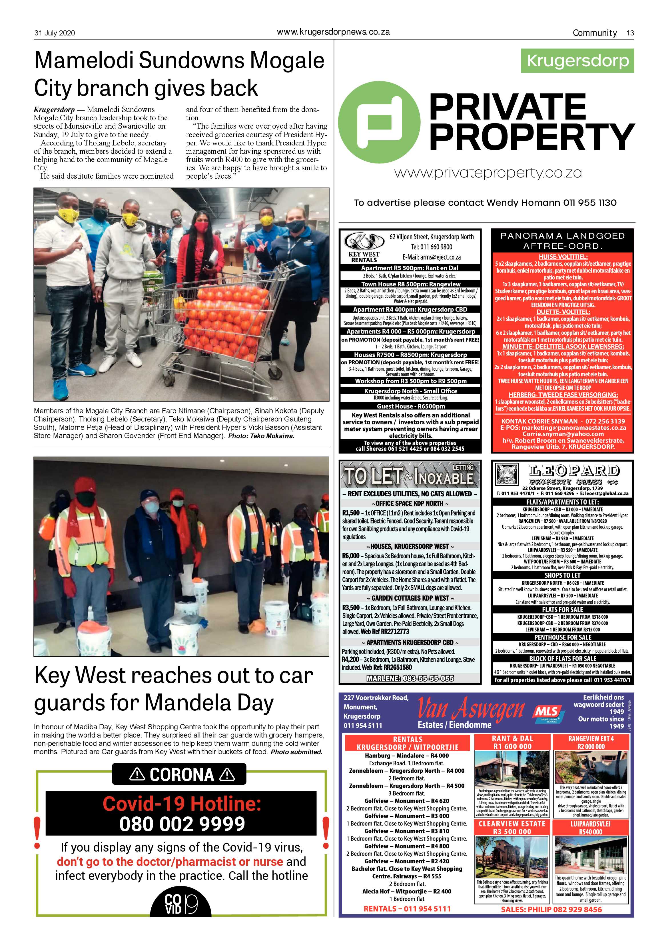 Krugersdorp News 31 July 2020 page 13