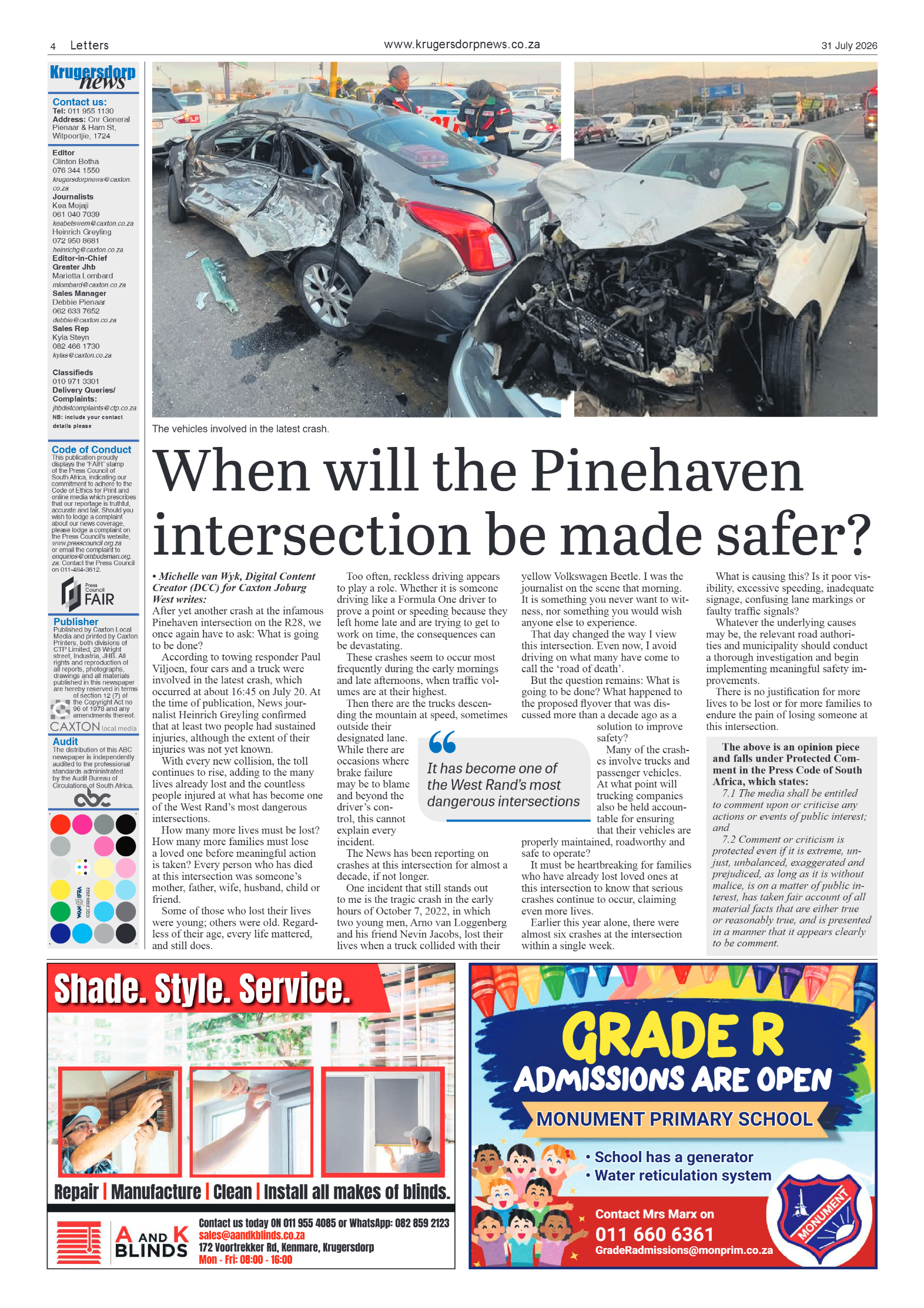 Krugersdorp News 31 July 2026 page 4