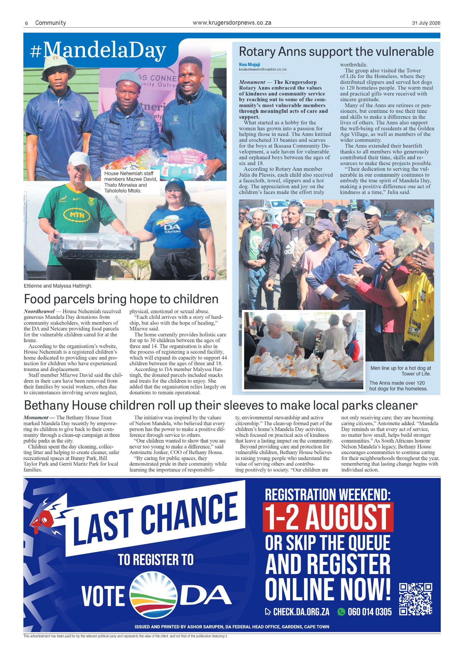 Krugersdorp News 31 July 2026 page 6