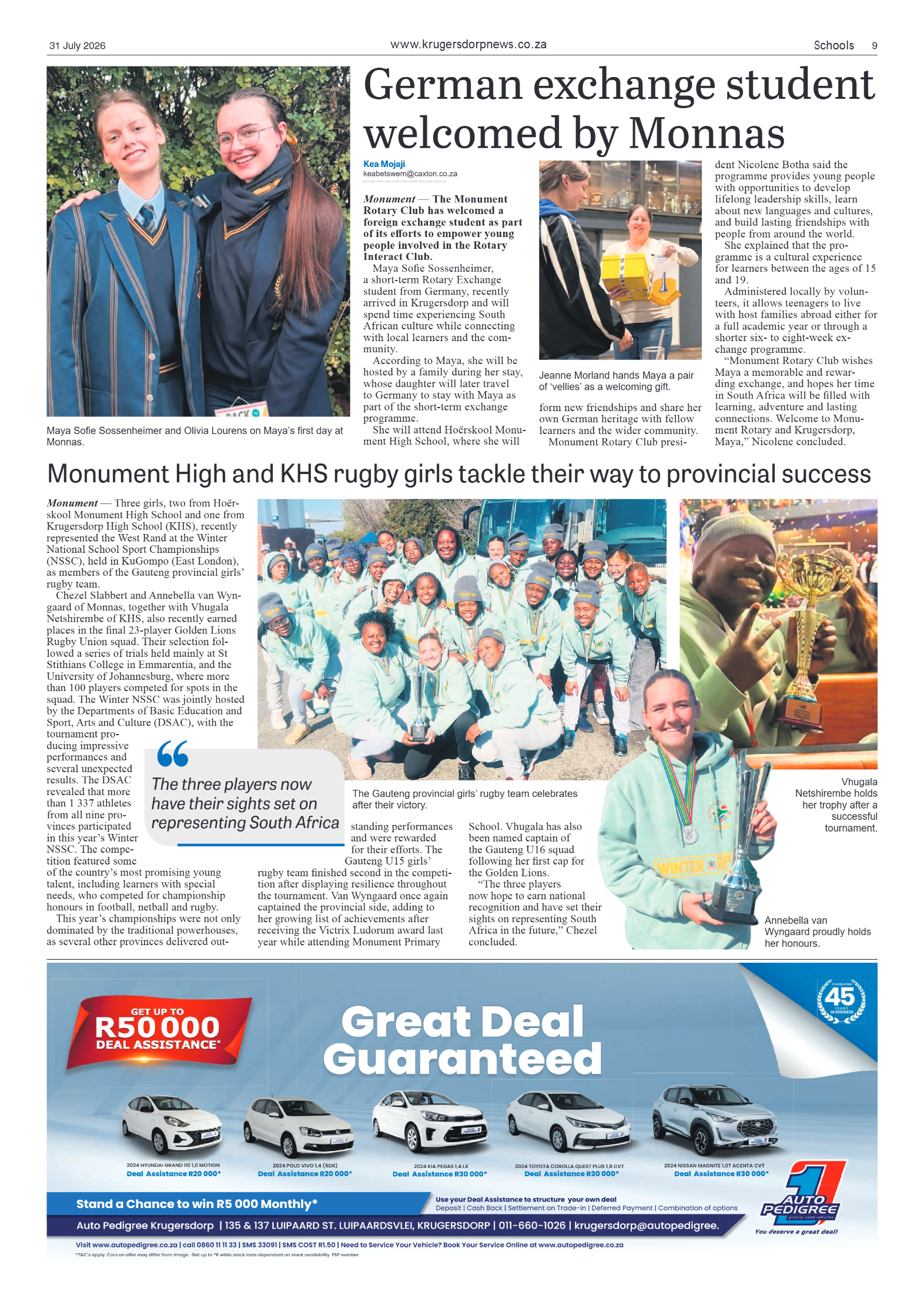 Krugersdorp News 31 July 2026 page 9