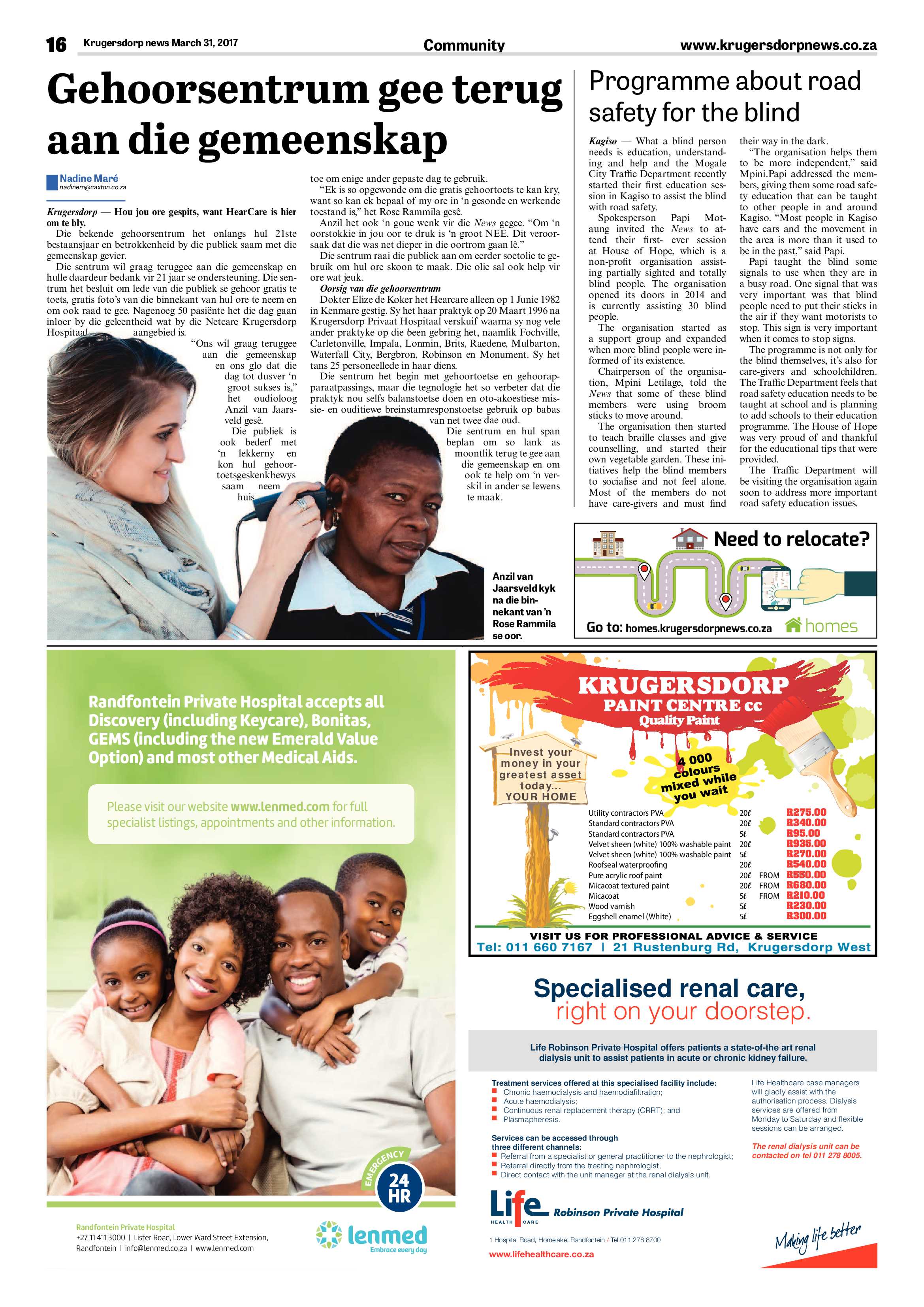 Krugersdorp News 31 March 2017 page 16