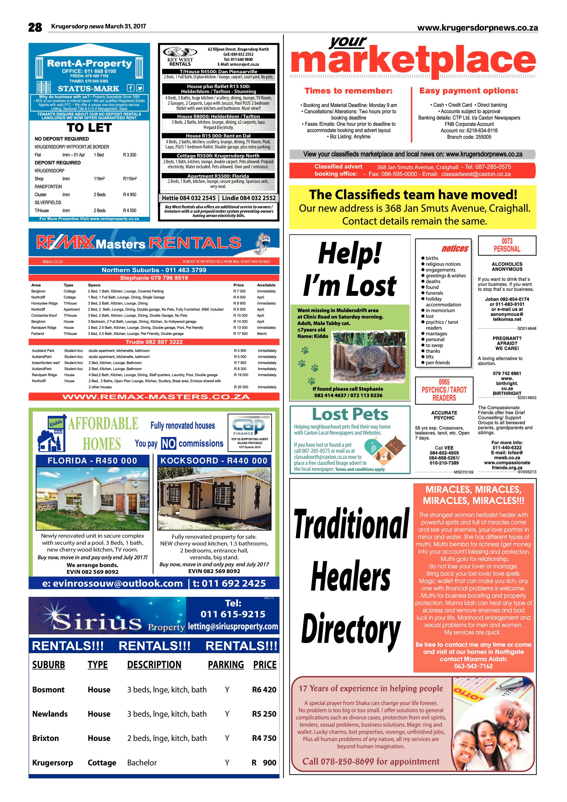 Krugersdorp News 31 March 2017 page 28