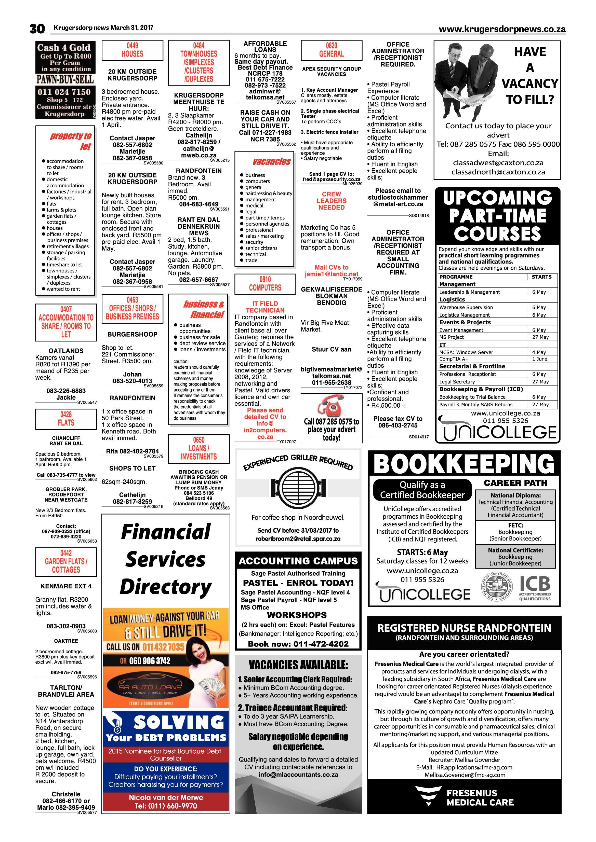 Krugersdorp News 31 March 2017 page 30