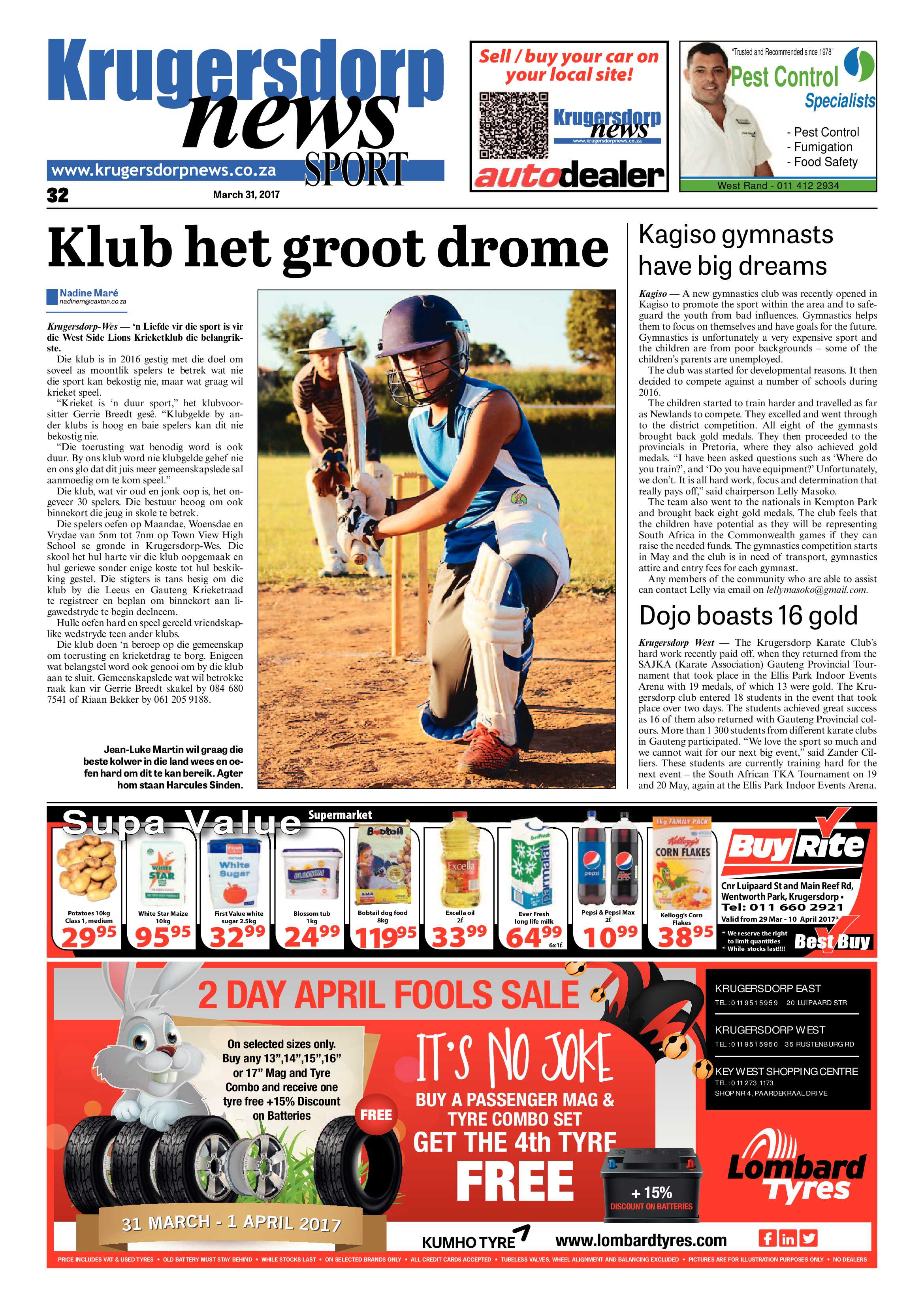 Krugersdorp News 31 March 2017 page 32