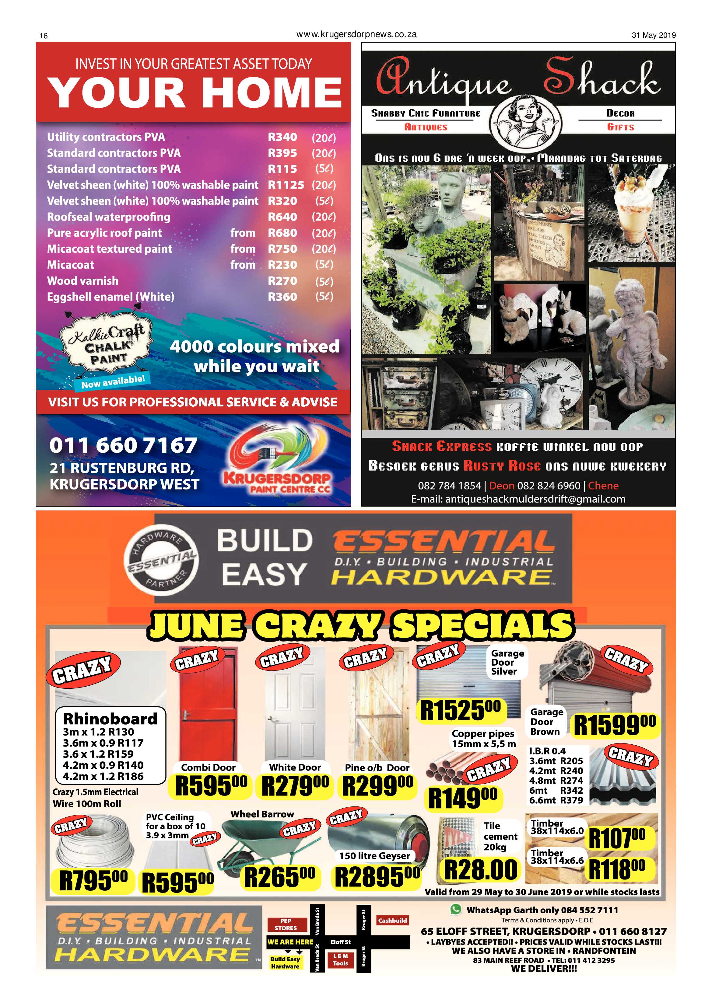 Krugersdorp News 31 May 2019 page 16