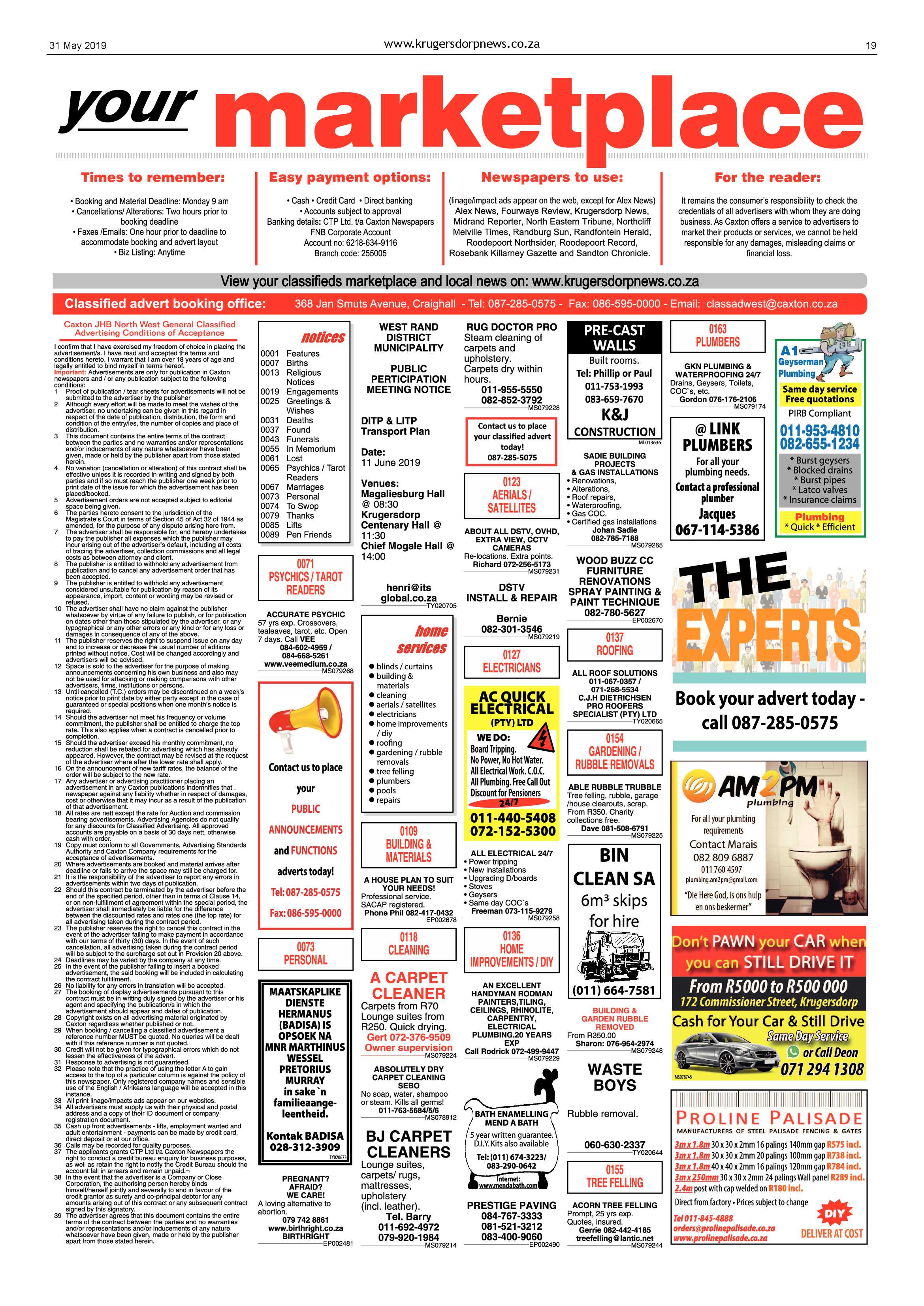 Krugersdorp News 31 May 2019 page 19