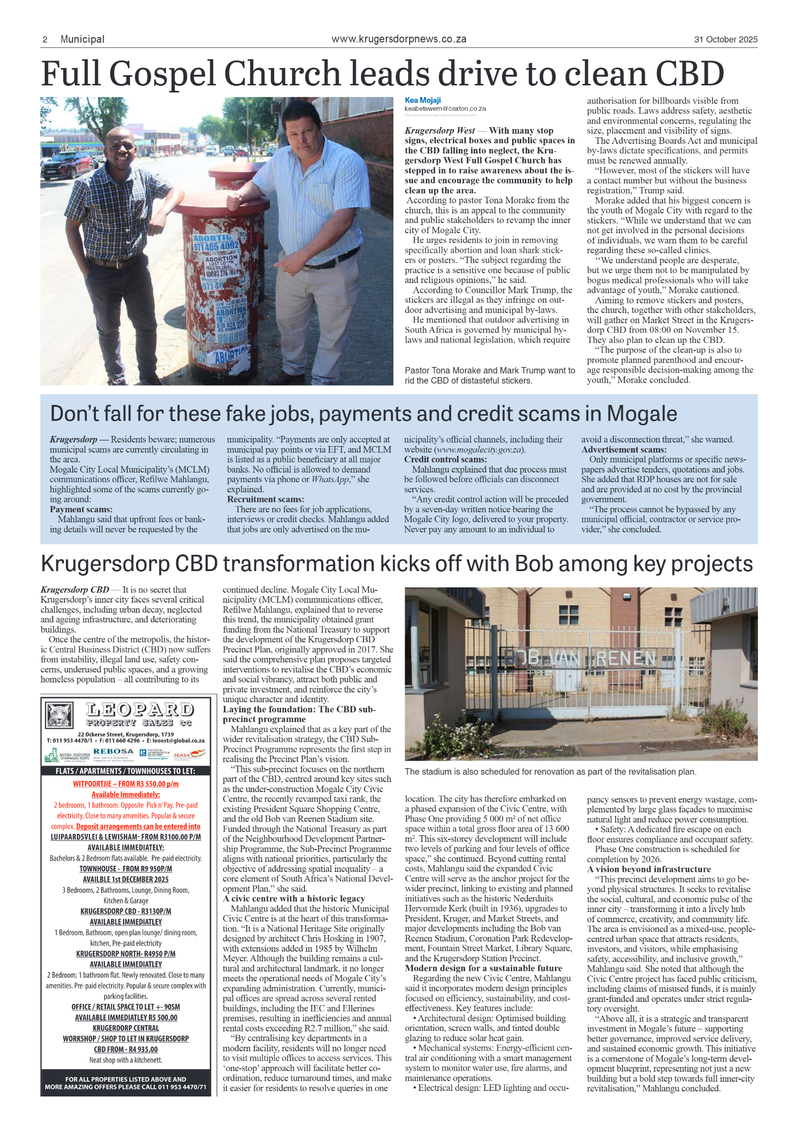 Krugersdorp News 31 October 2025 page 2