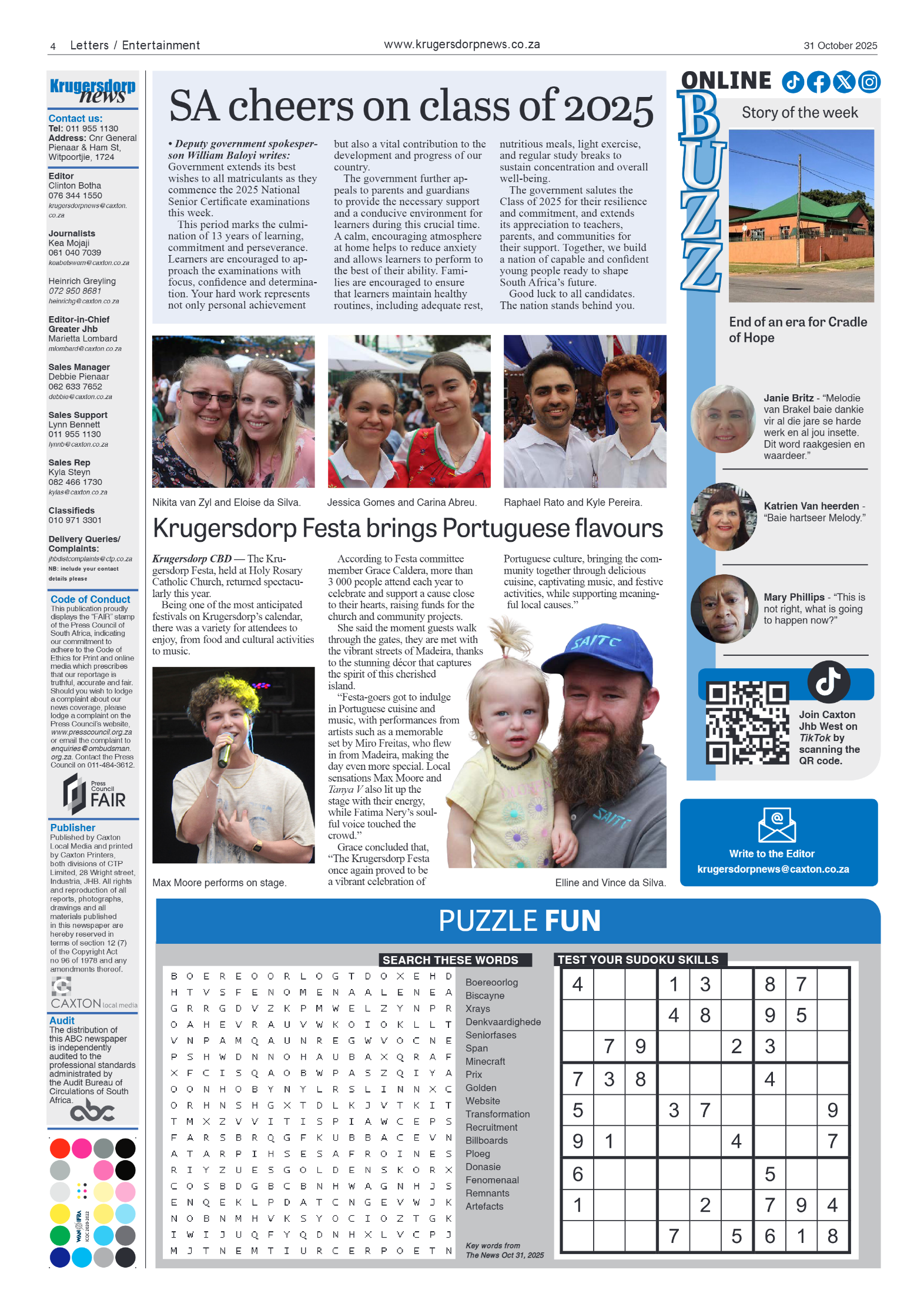 Krugersdorp News 31 October 2025 page 4
