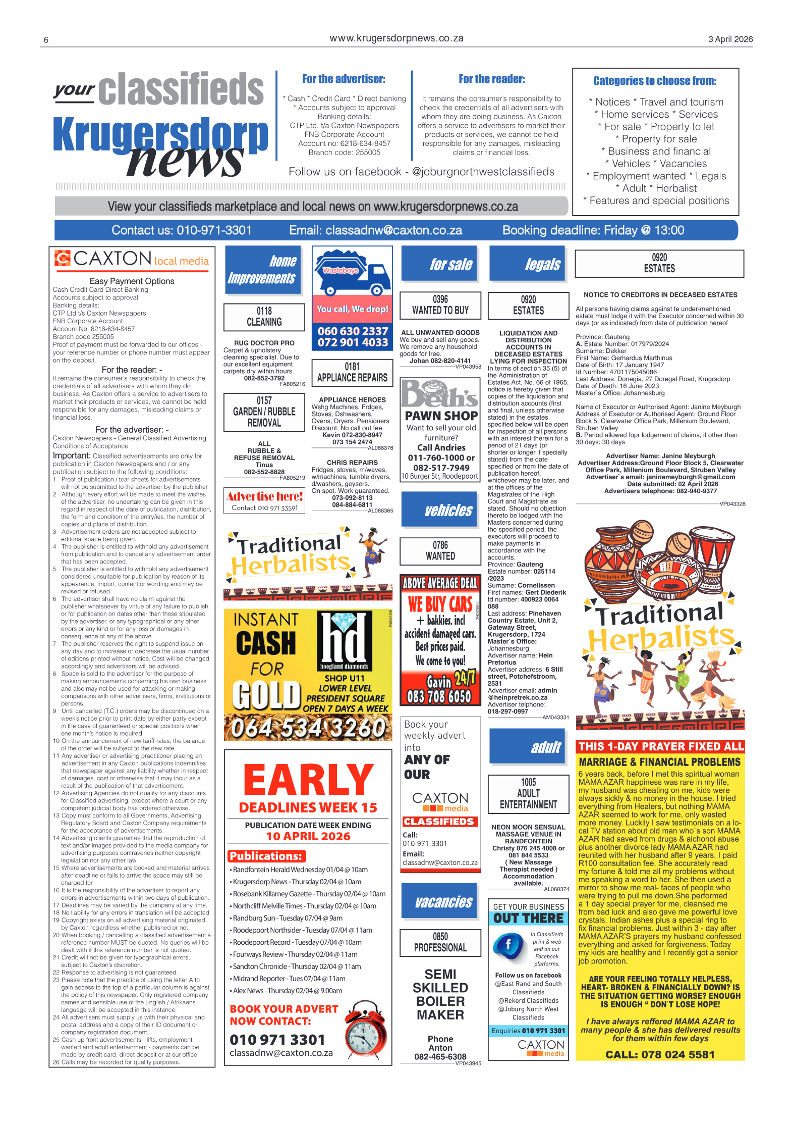 Krugersdorp News 3 April 2026 page 6