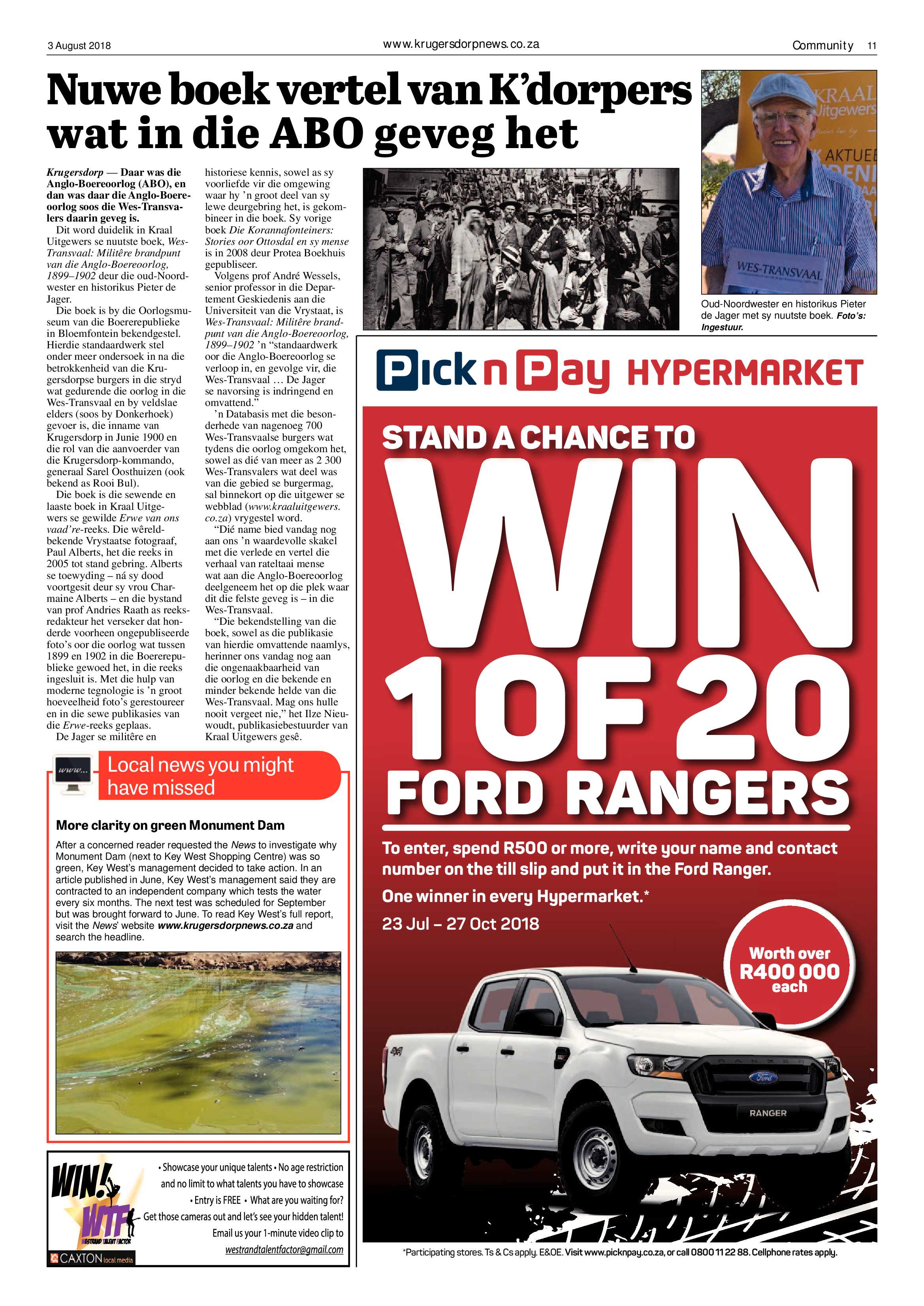 Krugersdorp News 3 August 2018 page 11