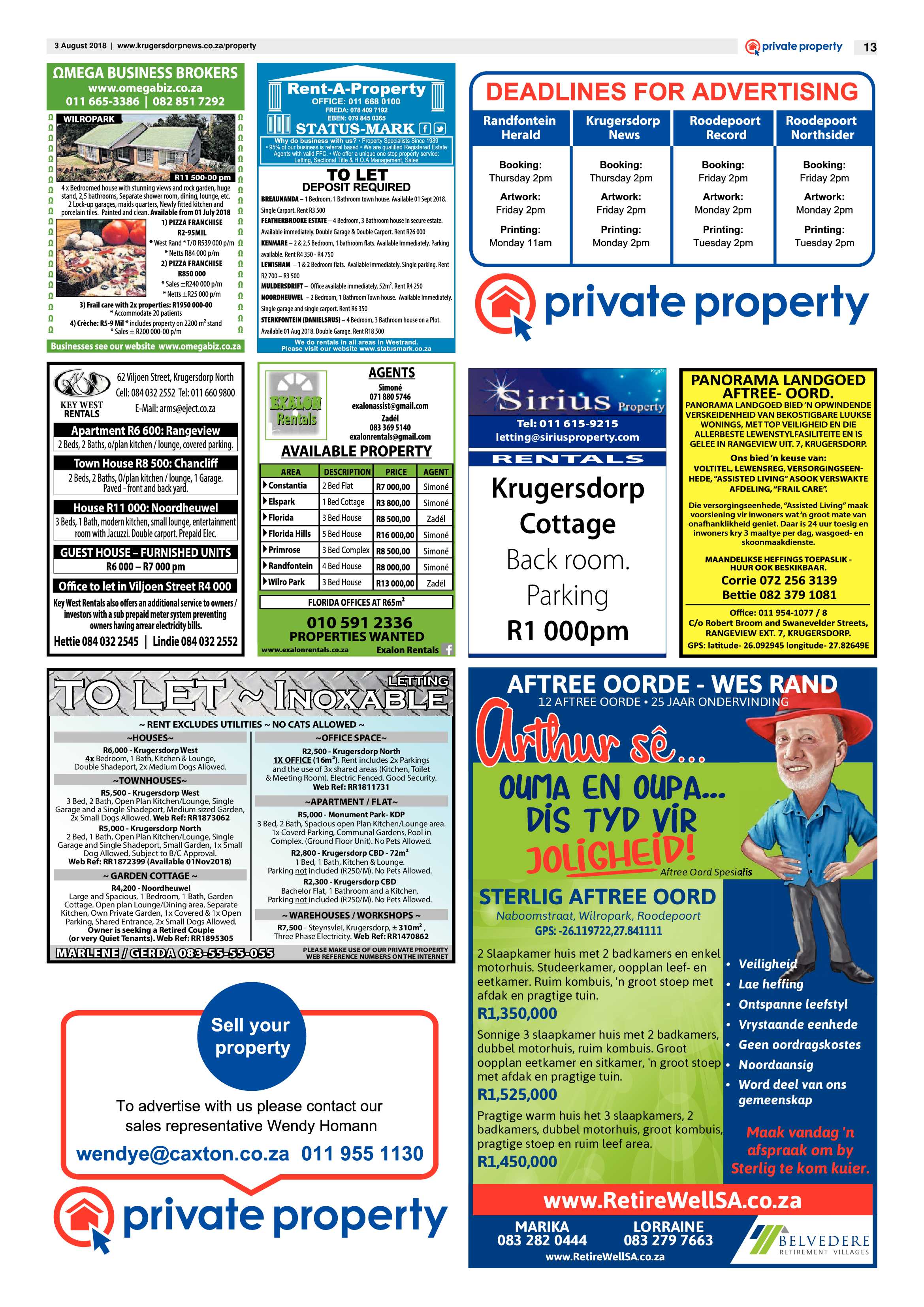 Krugersdorp News 3 August 2018 page 13
