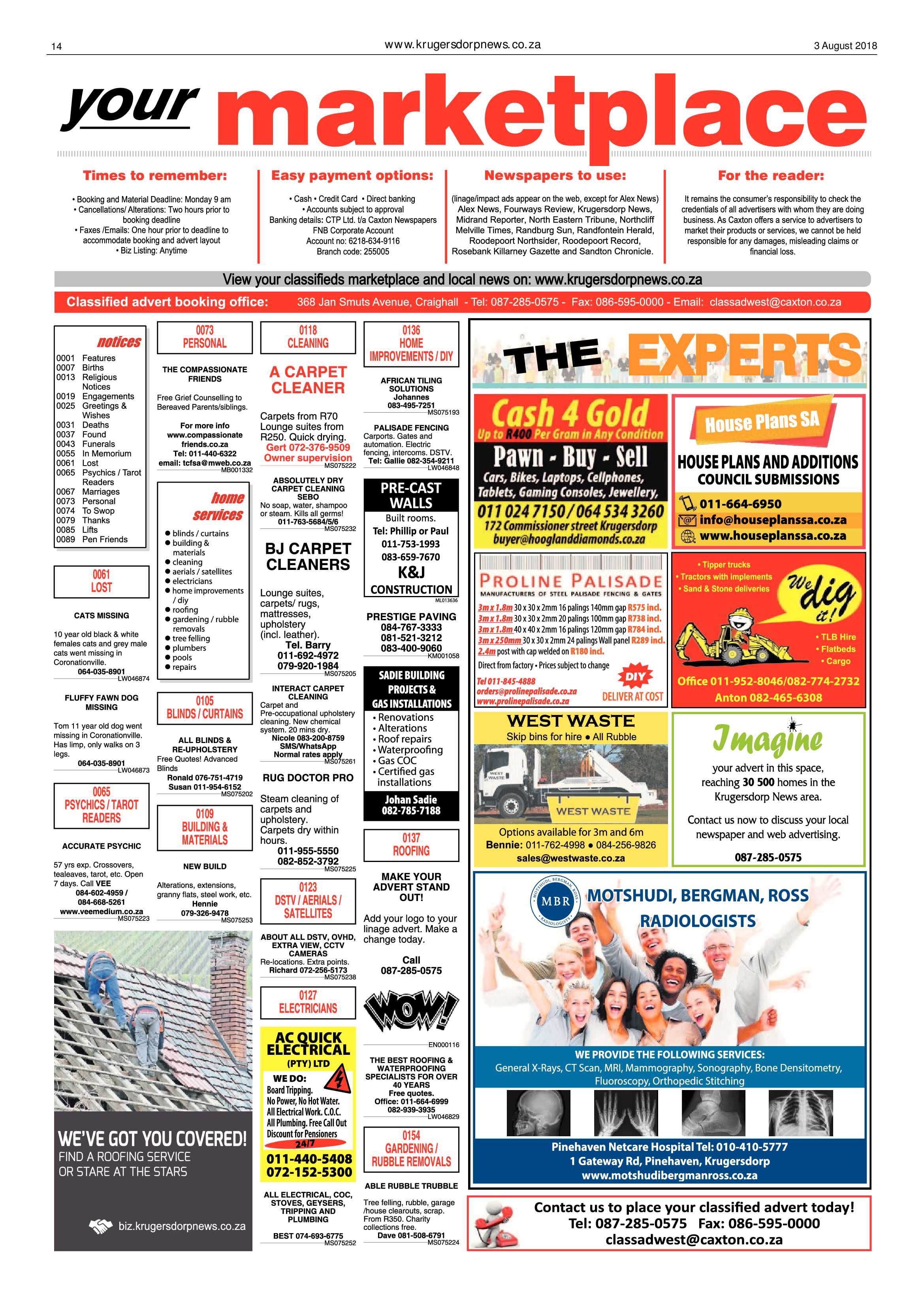 Krugersdorp News 3 August 2018 page 14