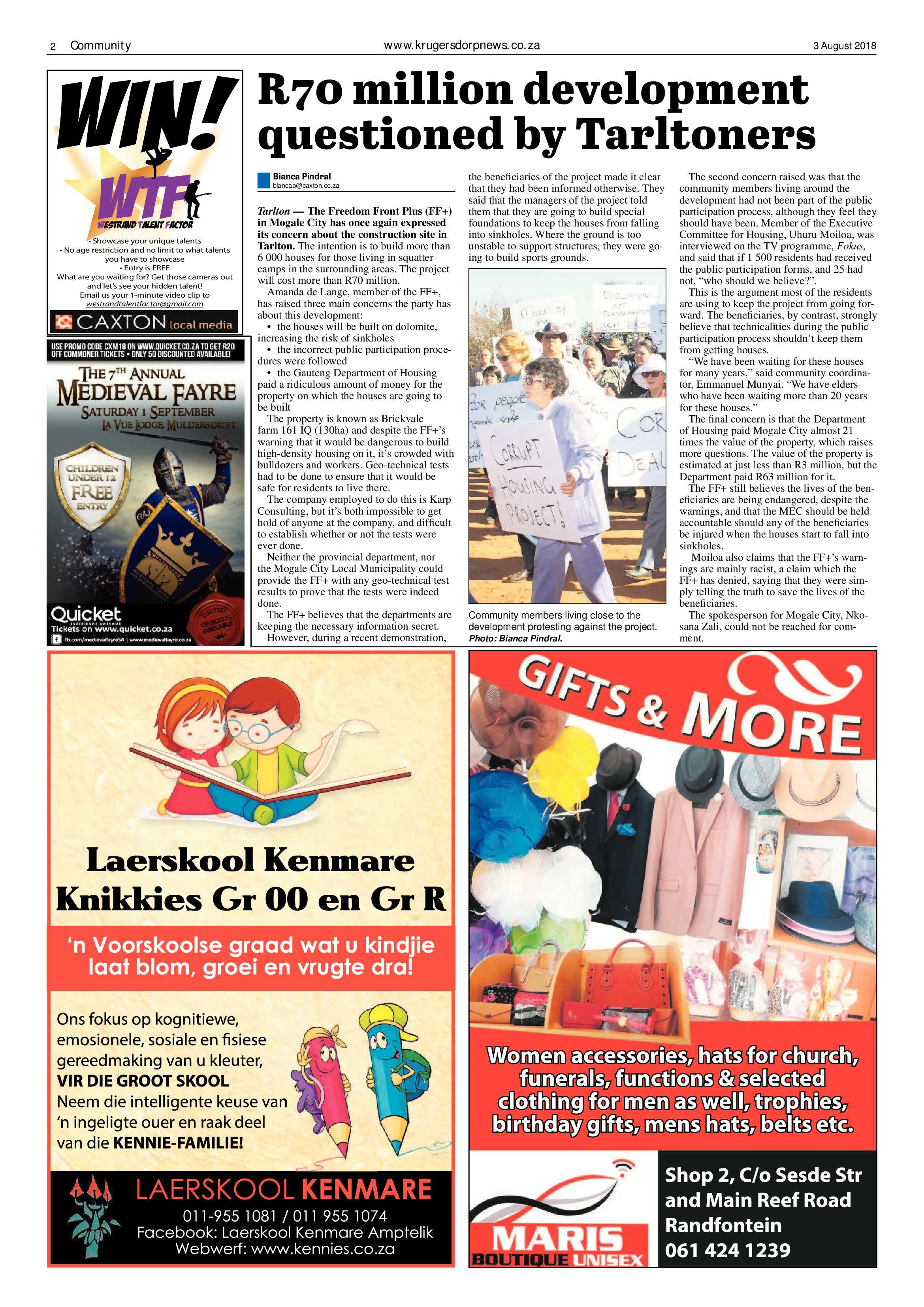 Krugersdorp News 3 August 2018 page 2
