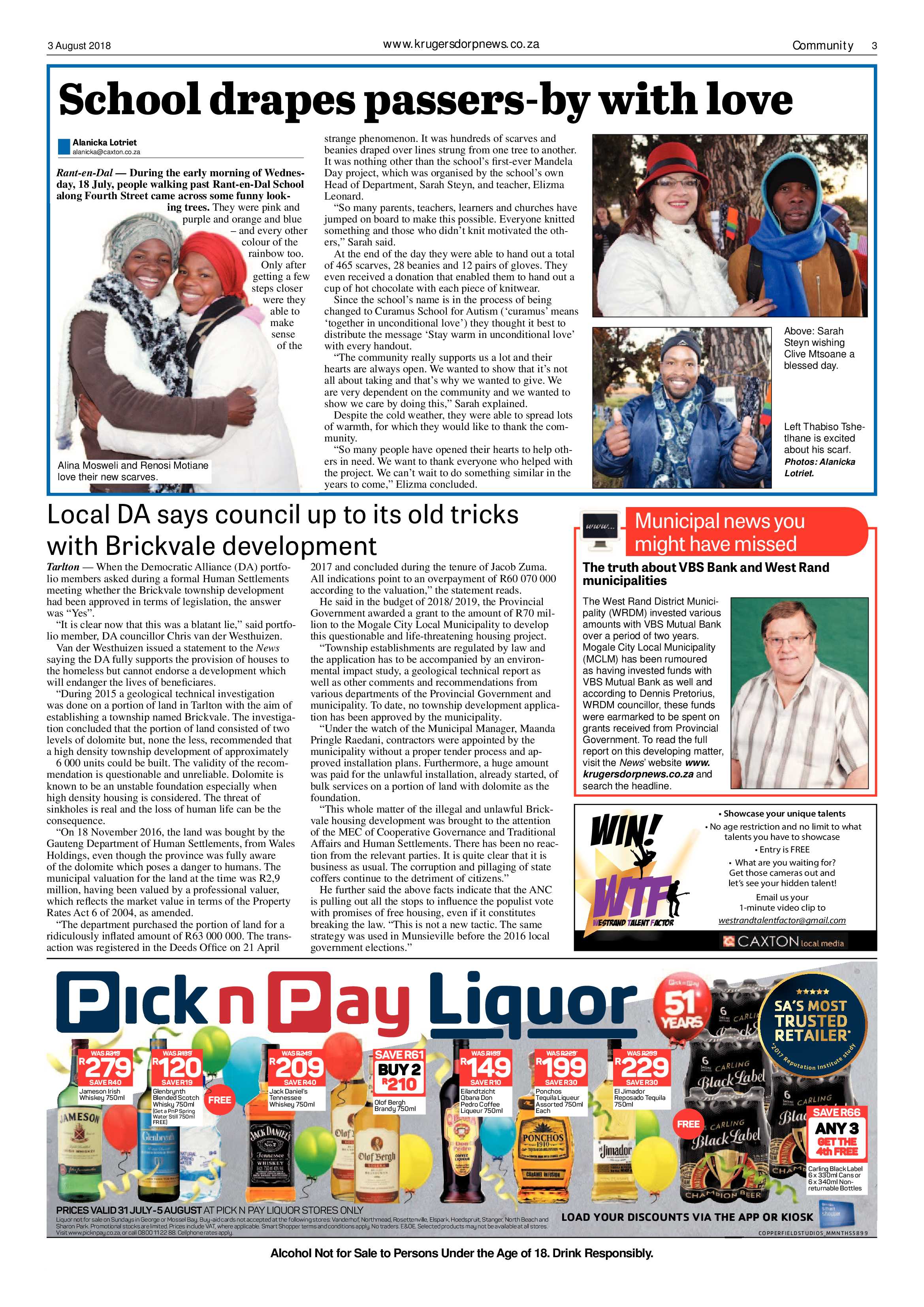Krugersdorp News 3 August 2018 page 3