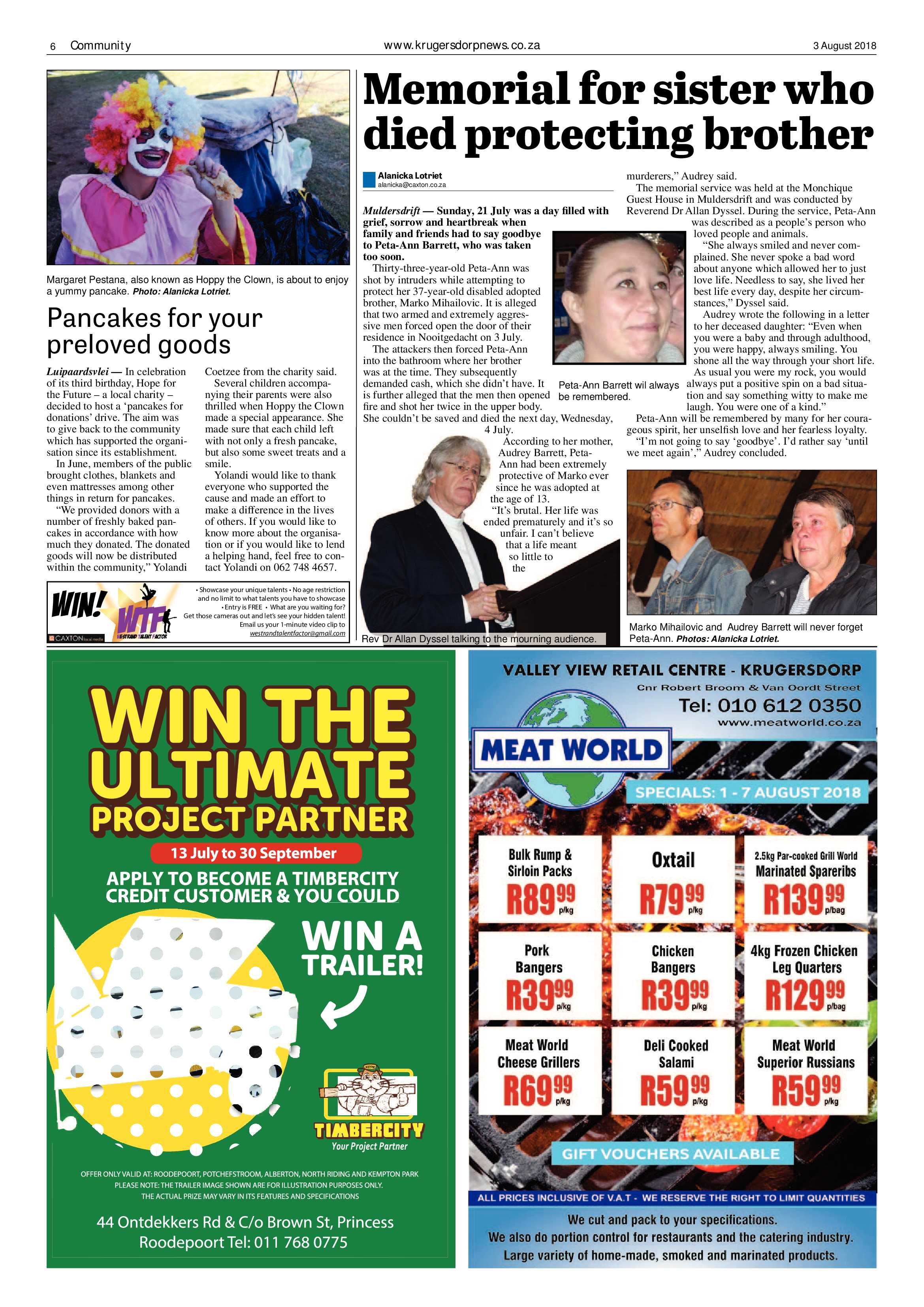 Krugersdorp News 3 August 2018 page 6
