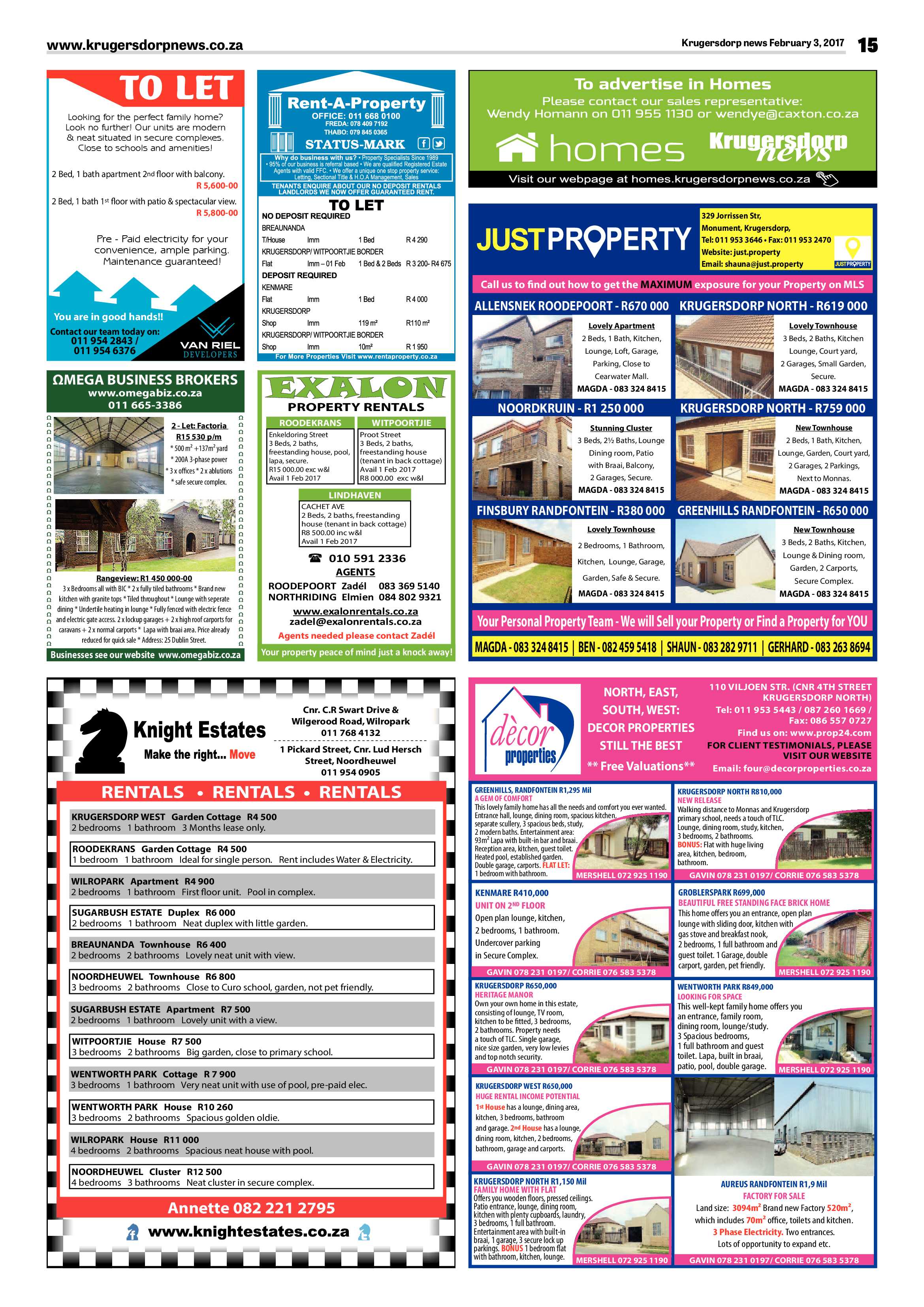 Krugersdorp News 3 February 2017 page 15