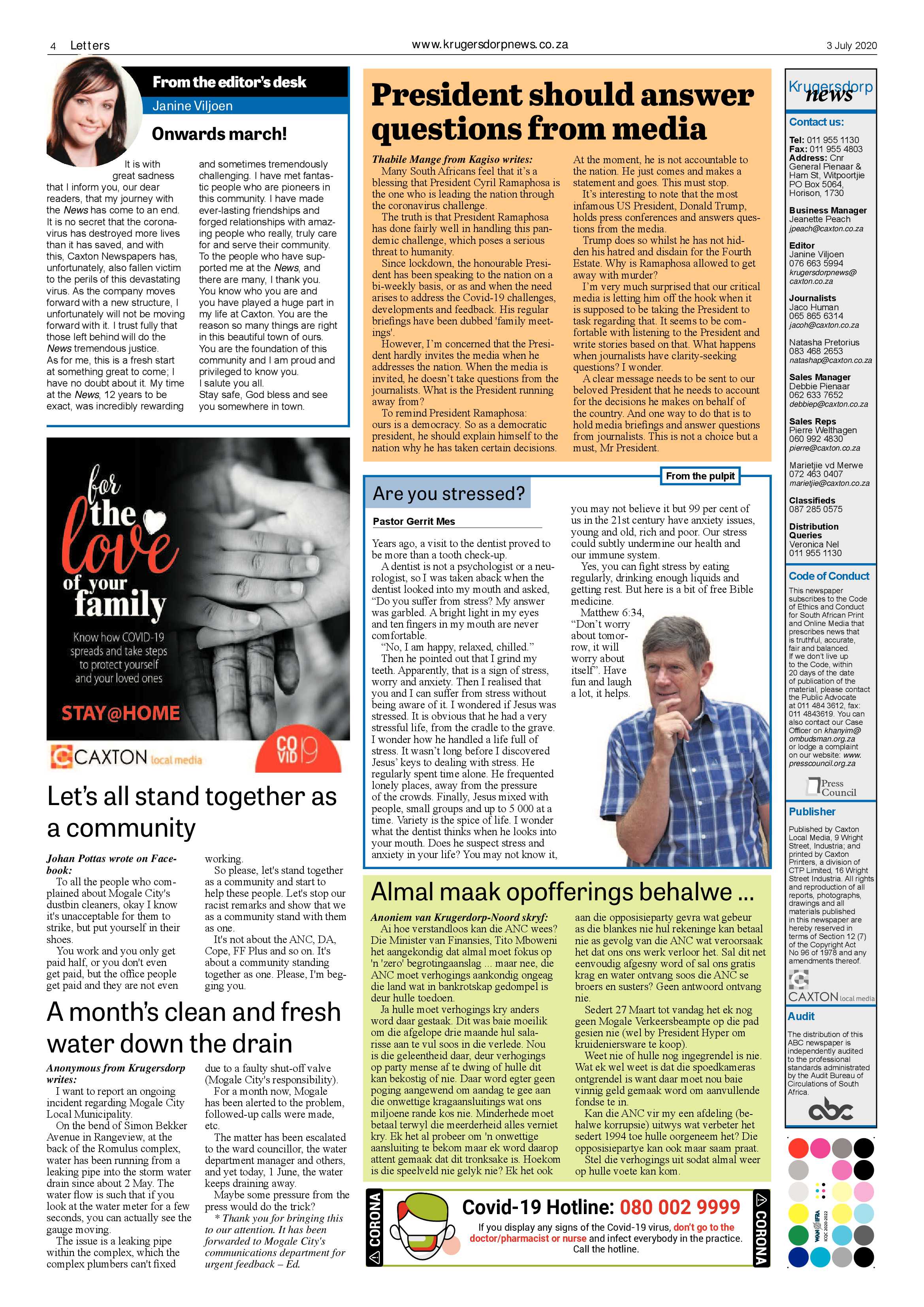 Krugersdorp News 3 July 2020 page 4