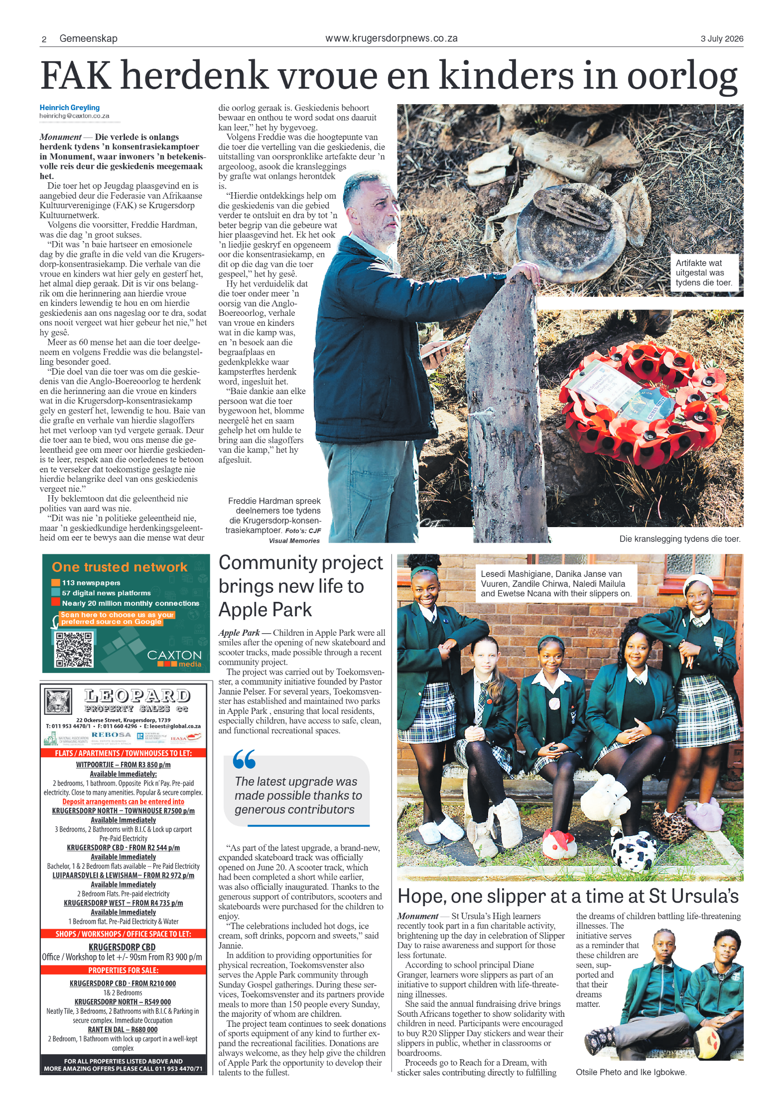 Krugersdorp News 3 July 2026 page 2
