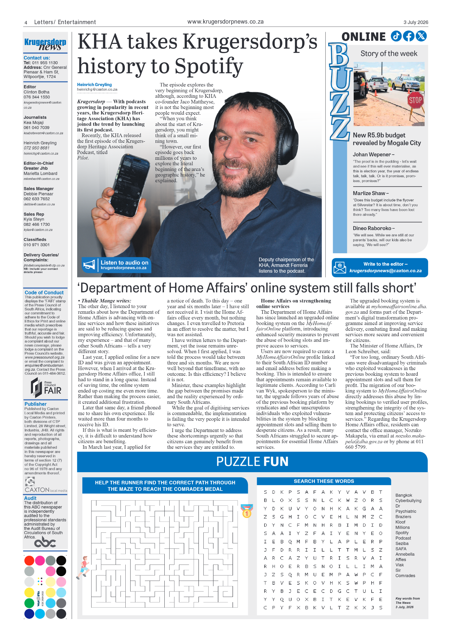 Krugersdorp News 3 July 2026 page 4