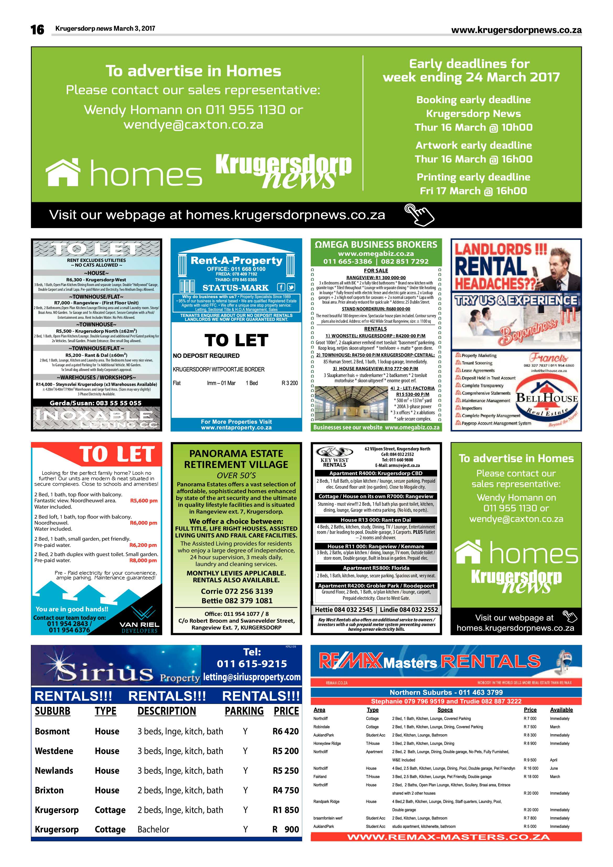 Krugersdorp News 3 March 2017 page 16