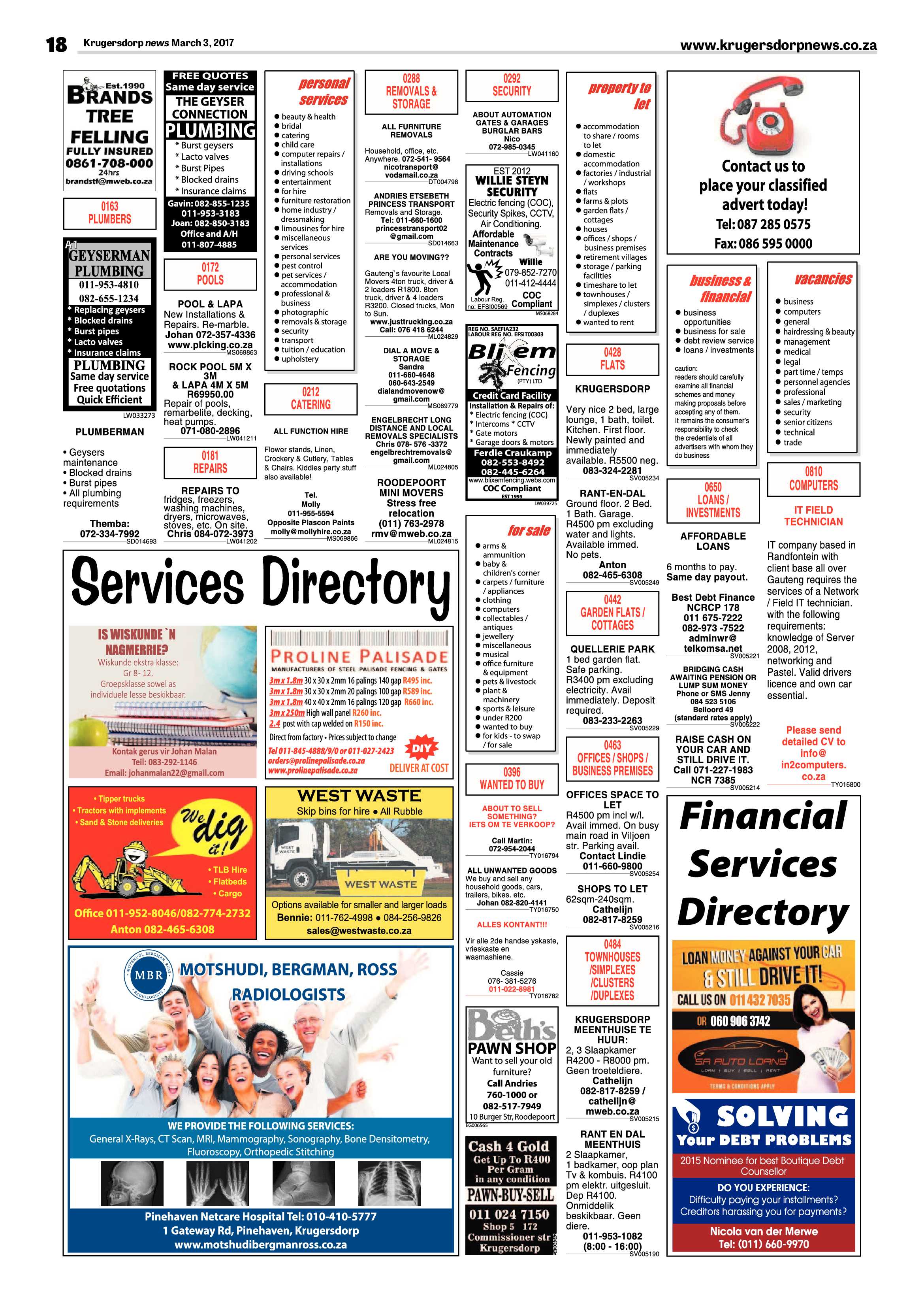 Krugersdorp News 3 March 2017 page 18