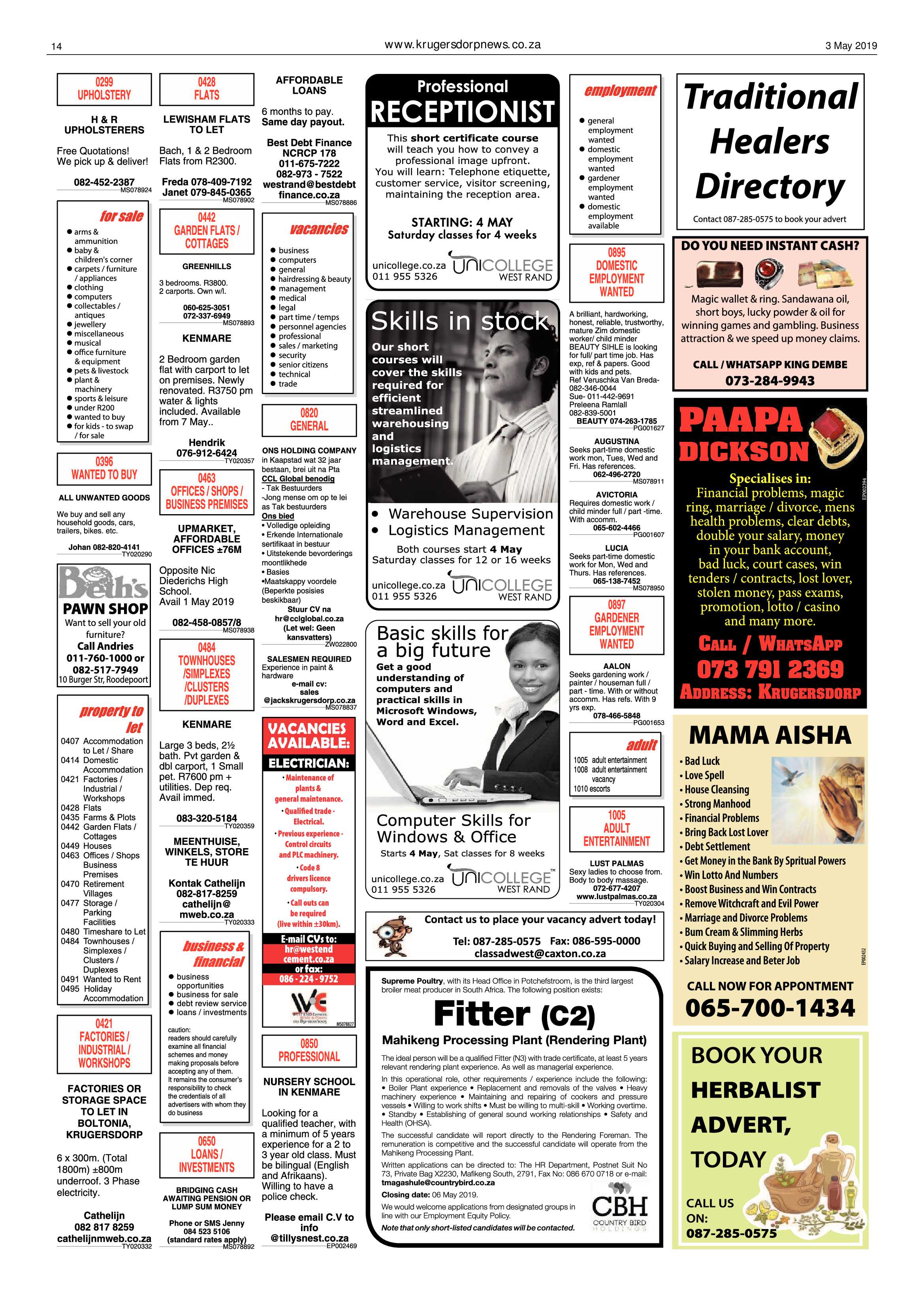 Krugersdorp News 3 May 2019 page 14
