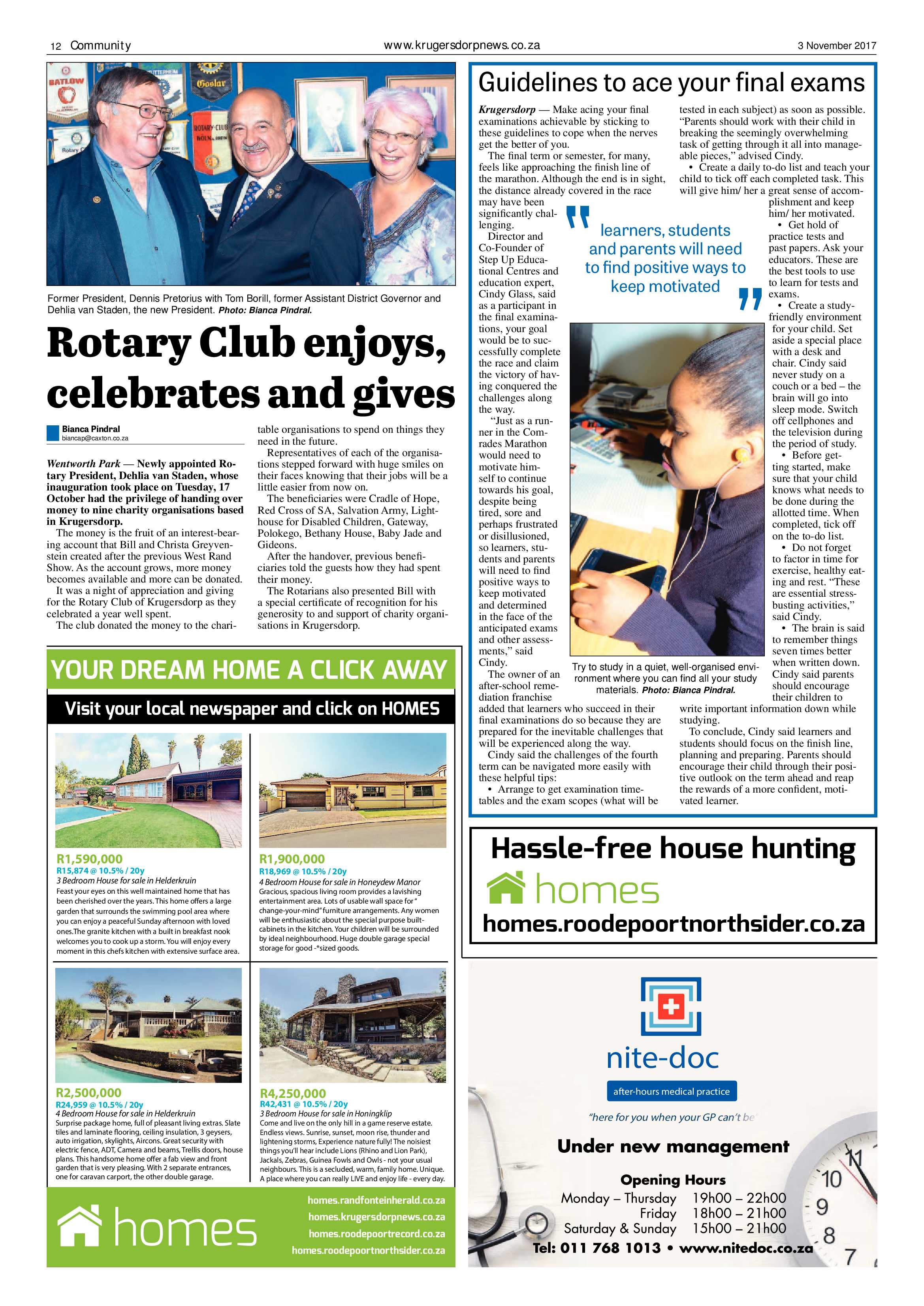 Krugersdorp News 3 November 2017 page 12