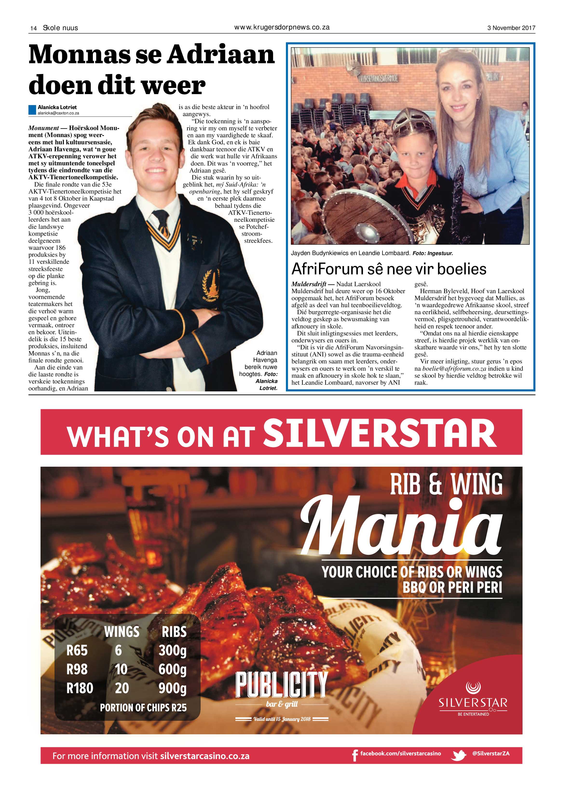 Krugersdorp News 3 November 2017 page 14
