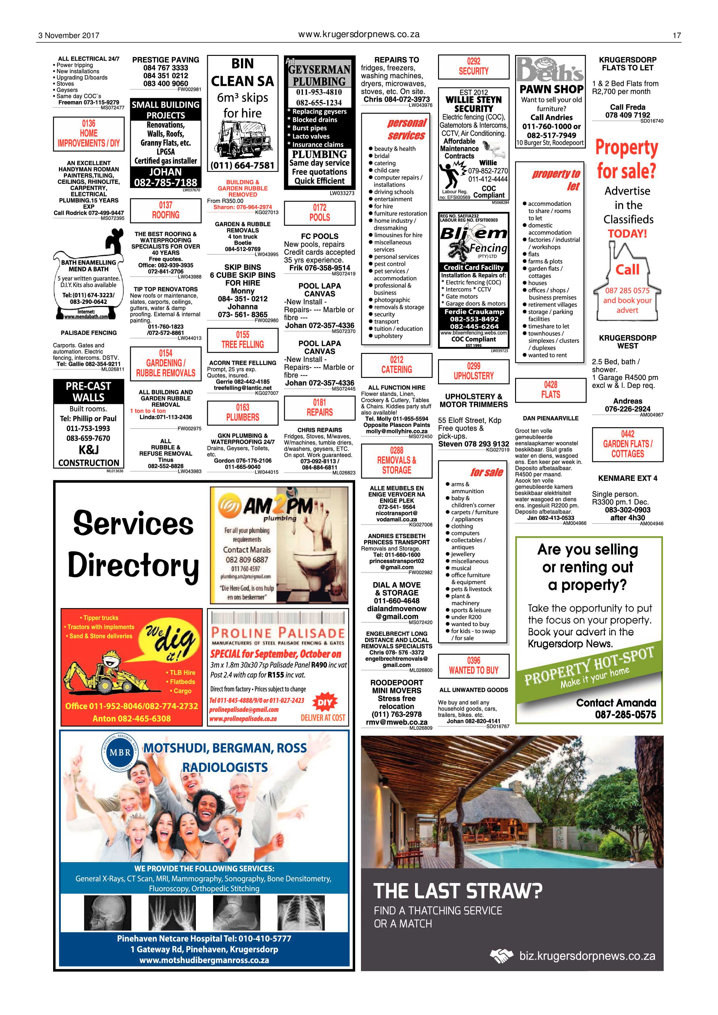 Krugersdorp News 3 November 2017 page 17