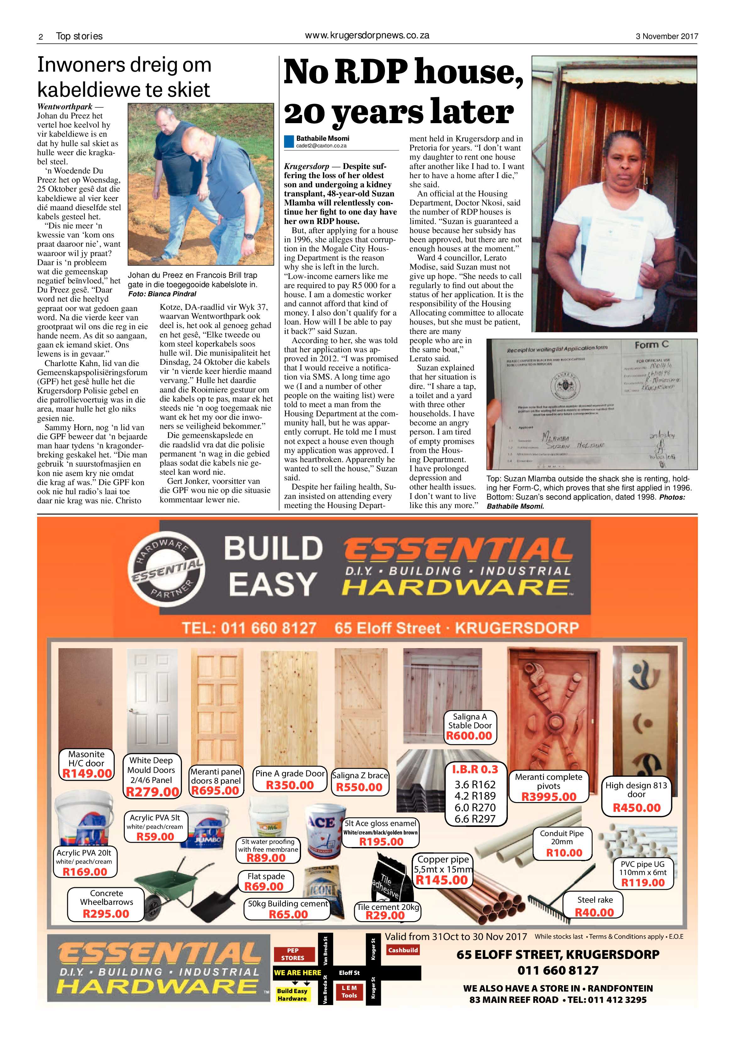 Krugersdorp News 3 November 2017 page 2