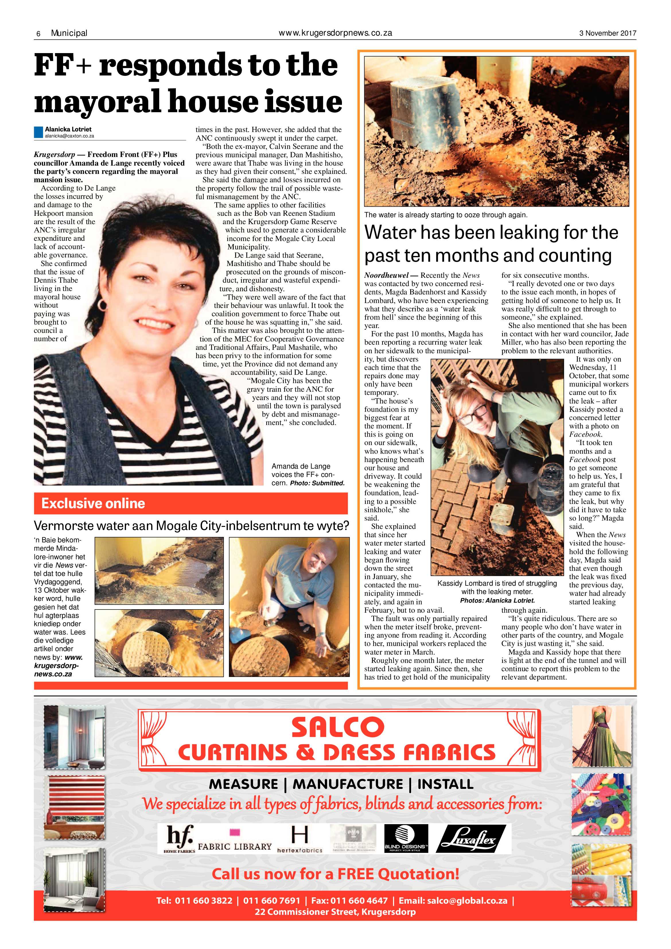 Krugersdorp News 3 November 2017 page 6
