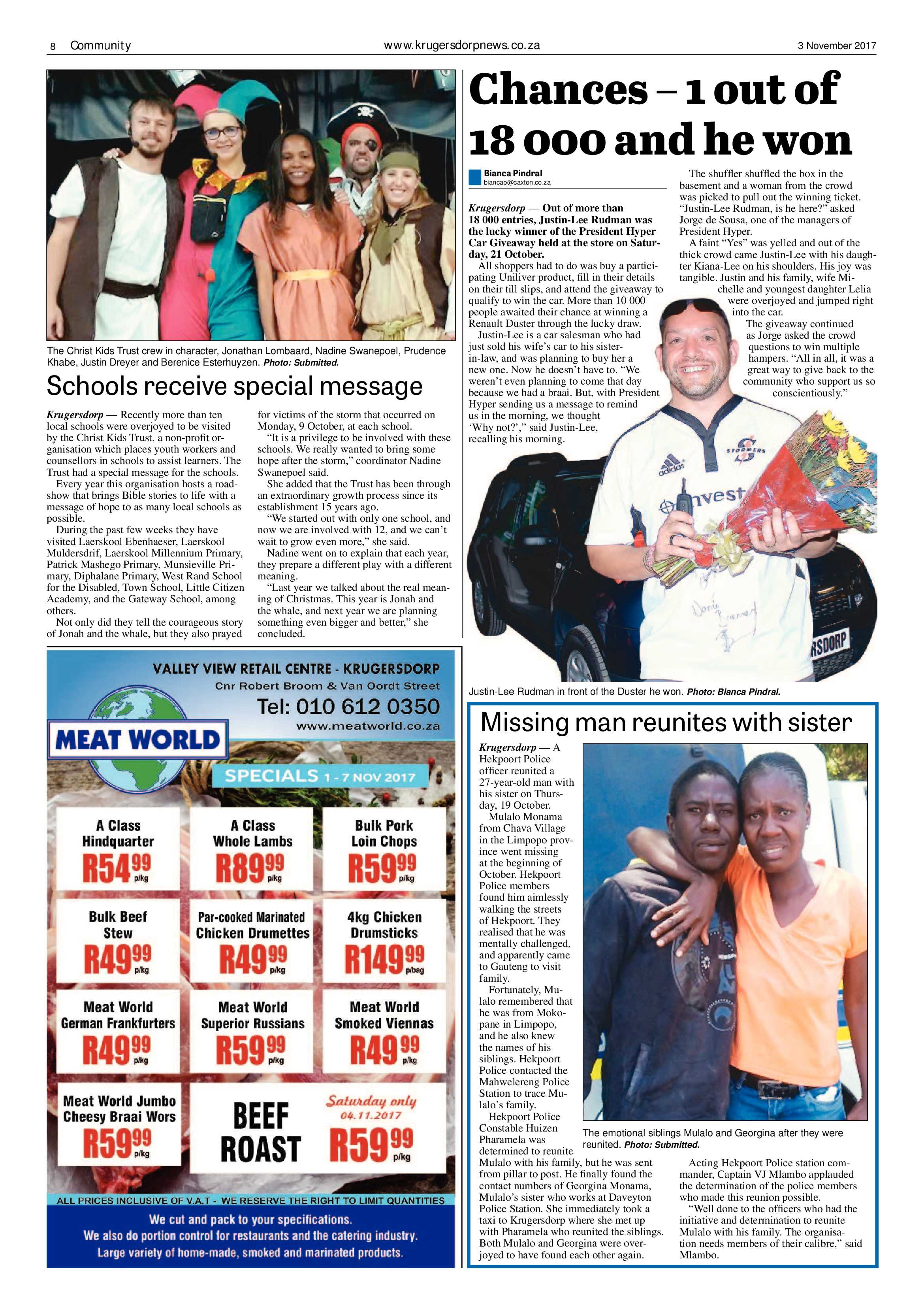 Krugersdorp News 3 November 2017 page 8