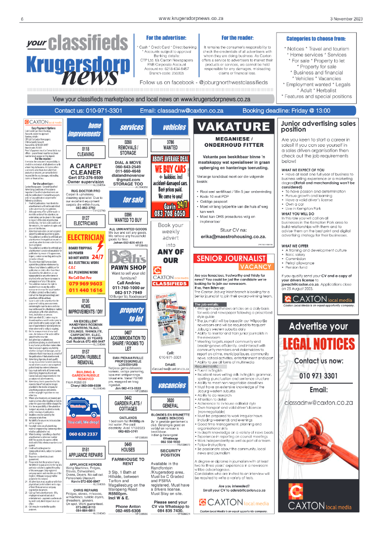 Krugersdorp News 3 November 2023 page 6