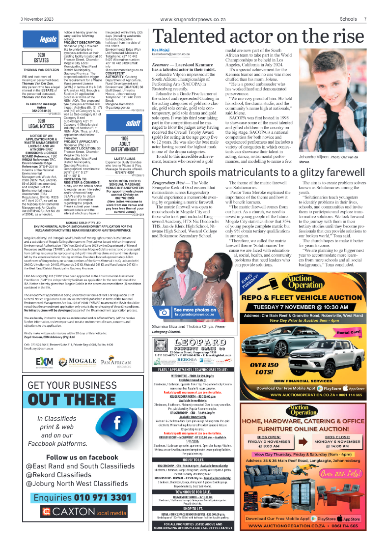 Krugersdorp News 3 November 2023 page 7