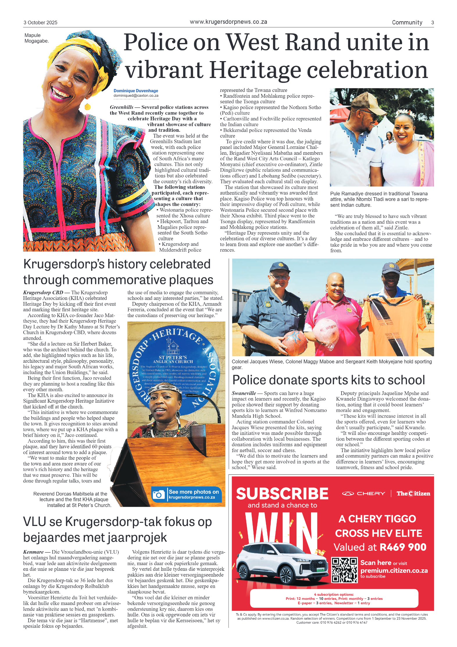 Krugersdorp News 3 October 2025 page 3