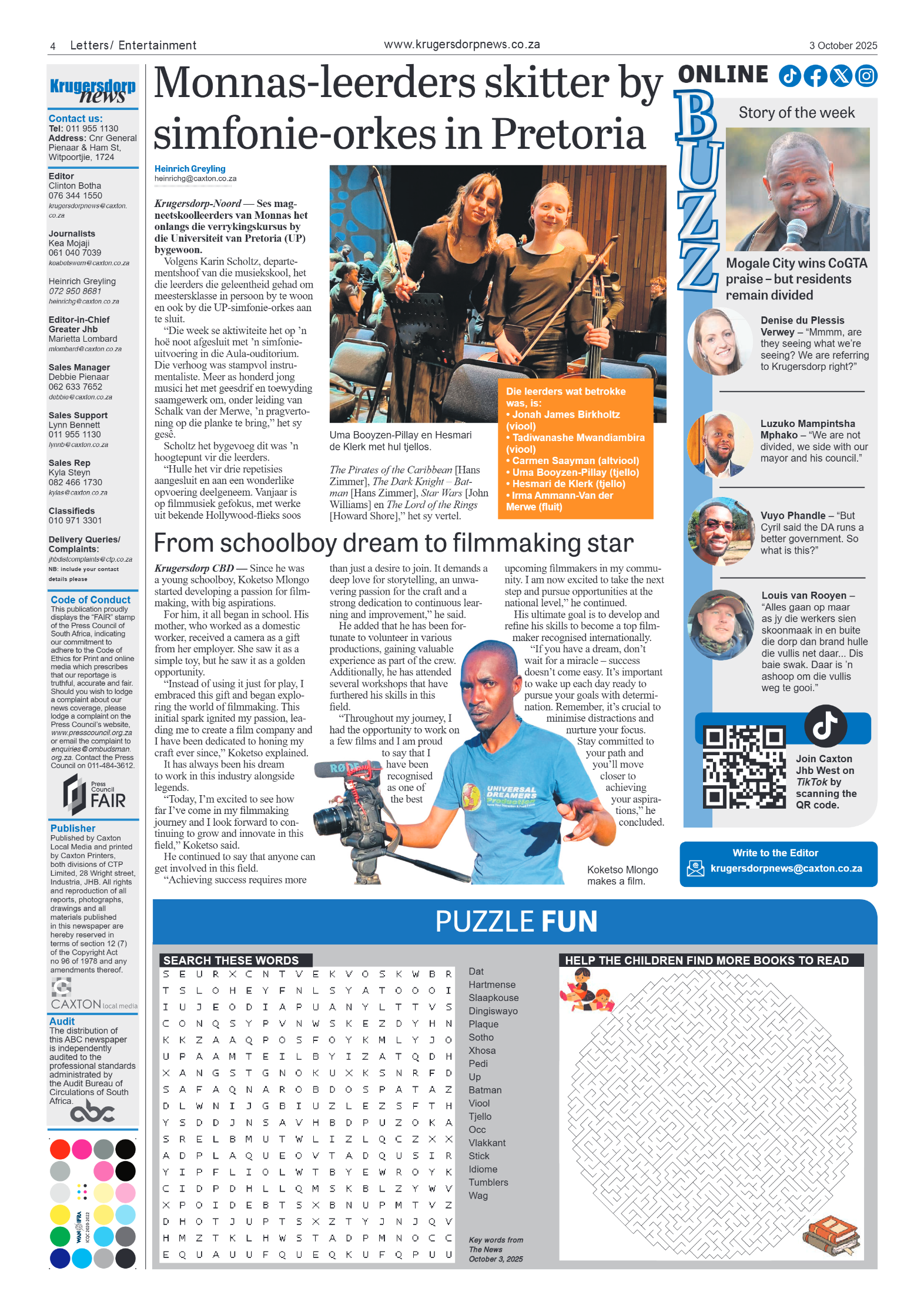 Krugersdorp News 3 October 2025 page 4