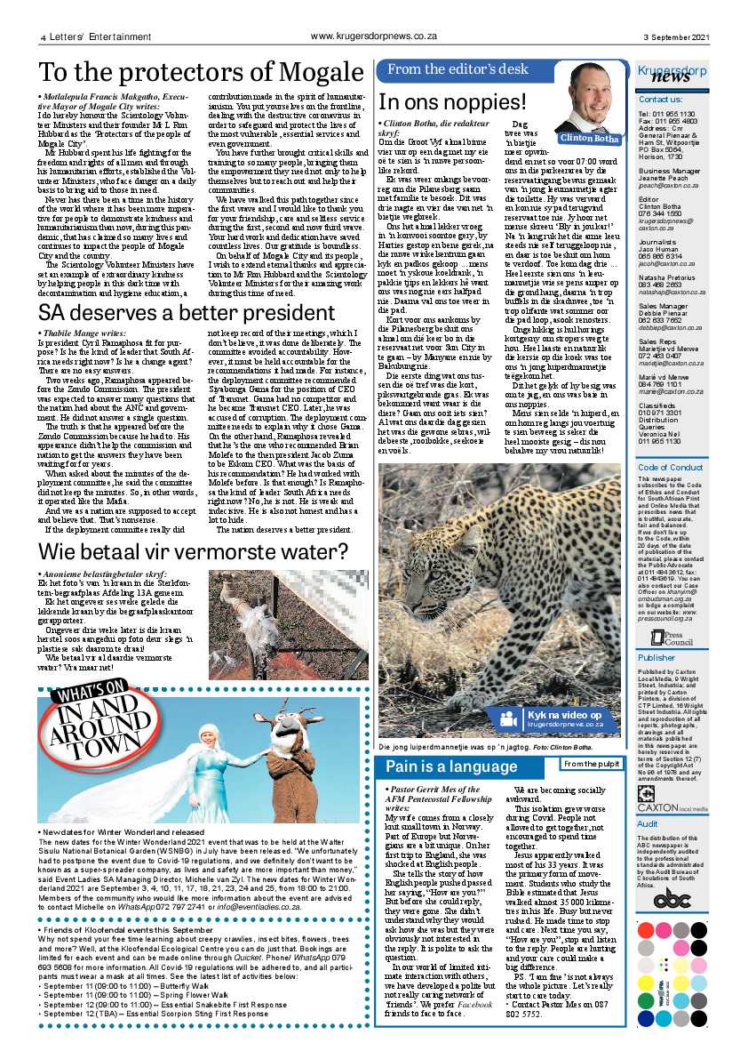 Krugersdorp News 3 September 2021 page 4