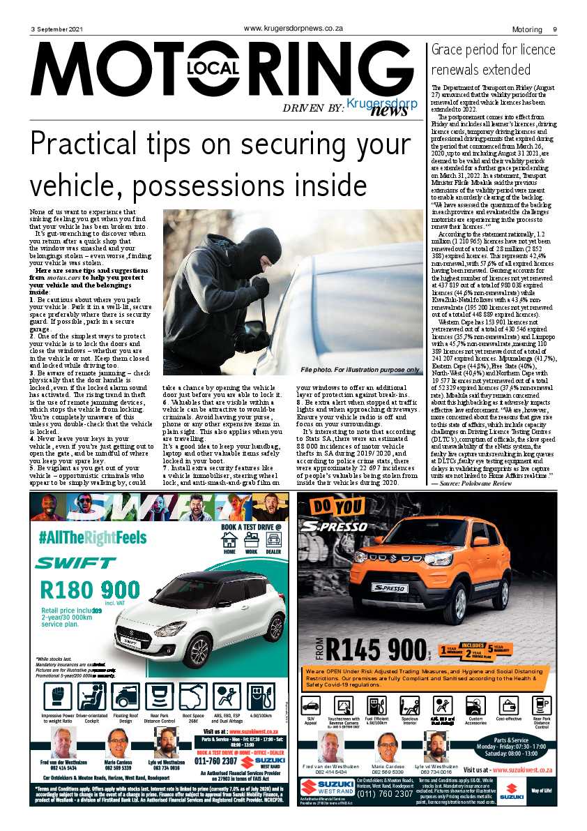 Krugersdorp News 3 September 2021 page 9